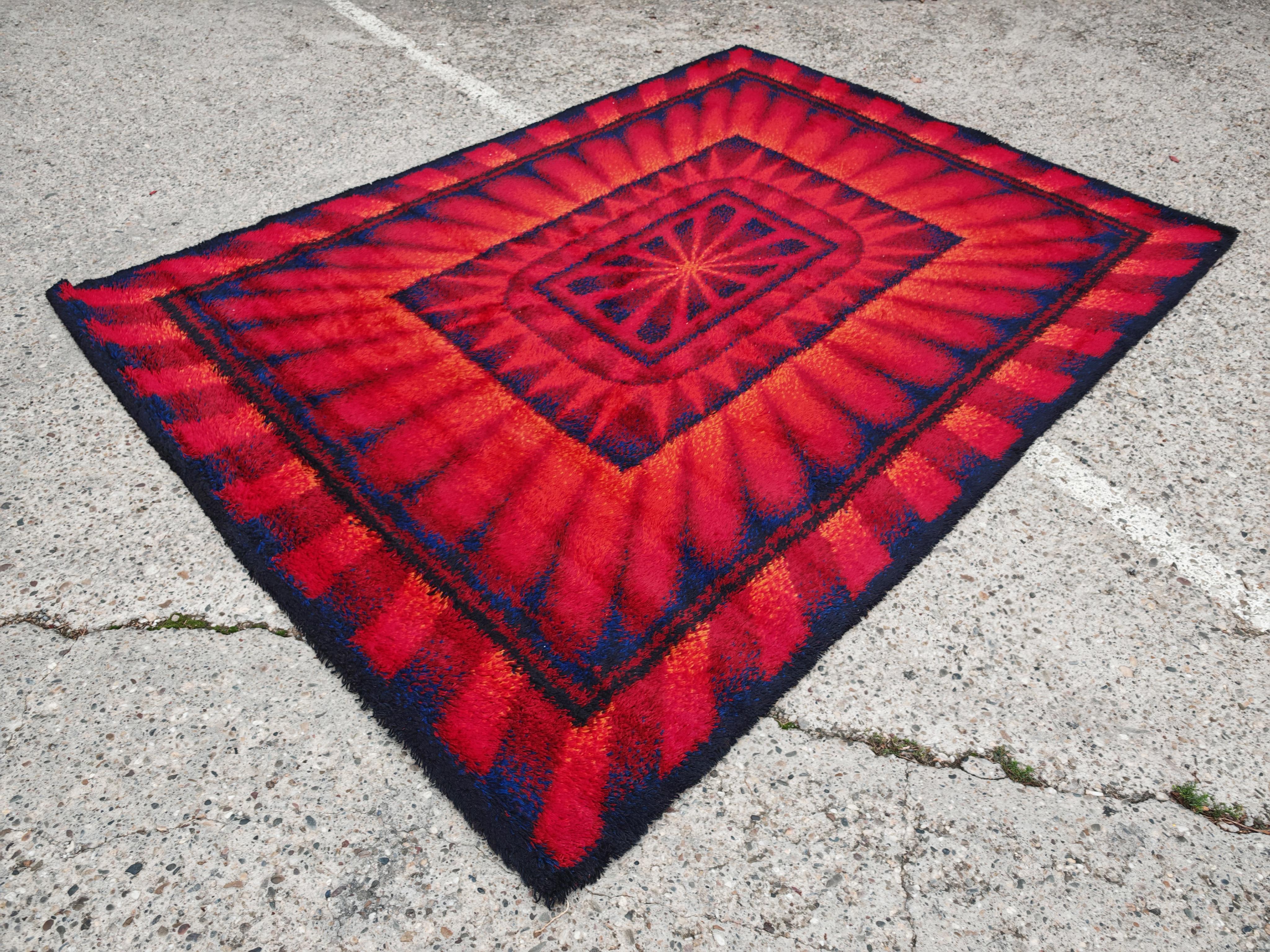 Tappeto Rya di Siegel Teppich, Germania Occidentale, metà del secolo scorso in vendita 1