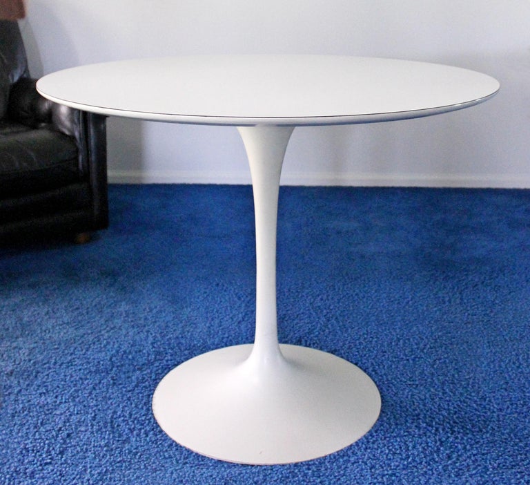 MidCentury Modern Saarinen for Knoll White Tulip Set Table 2 Chairs at 1stDibs white