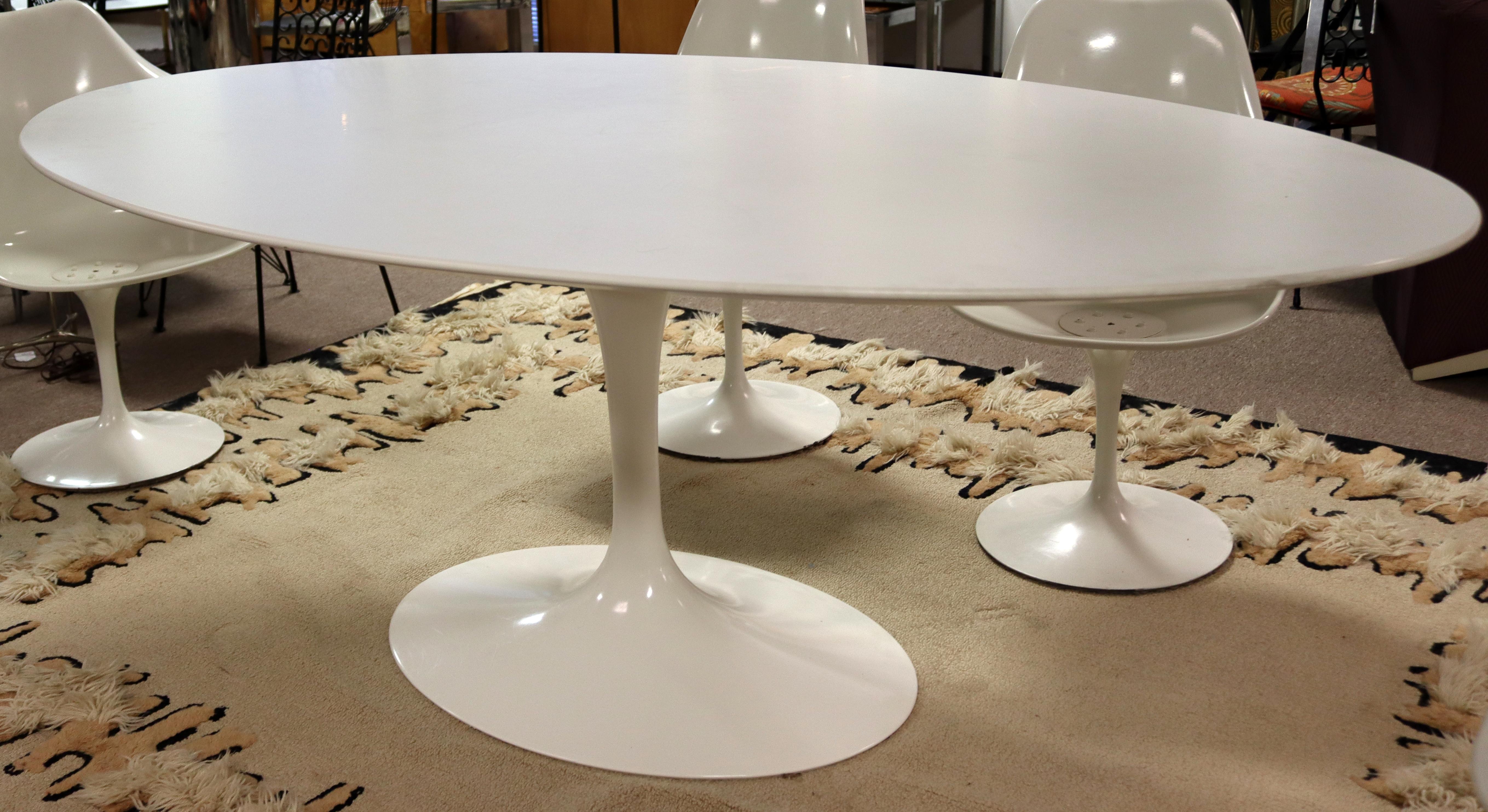oval tulip dining table for 6