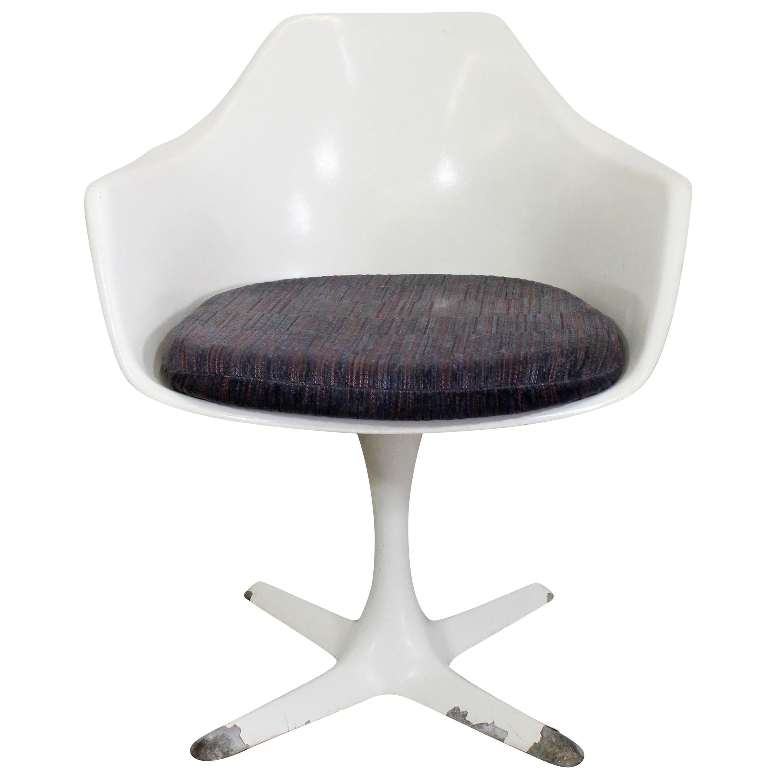 Mid-Century Modern Saarinen-Style Burke Tulip Arm Dining Chair