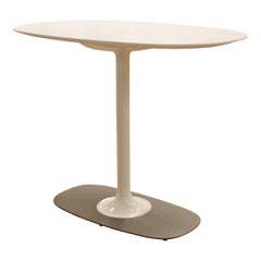 Mid-Century Modern Saarinen Style Oval White Hi High Top Bar Table, 1960s