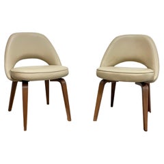 Mid-Century Modern Saarinen Styled Side Chairs, a Pair
