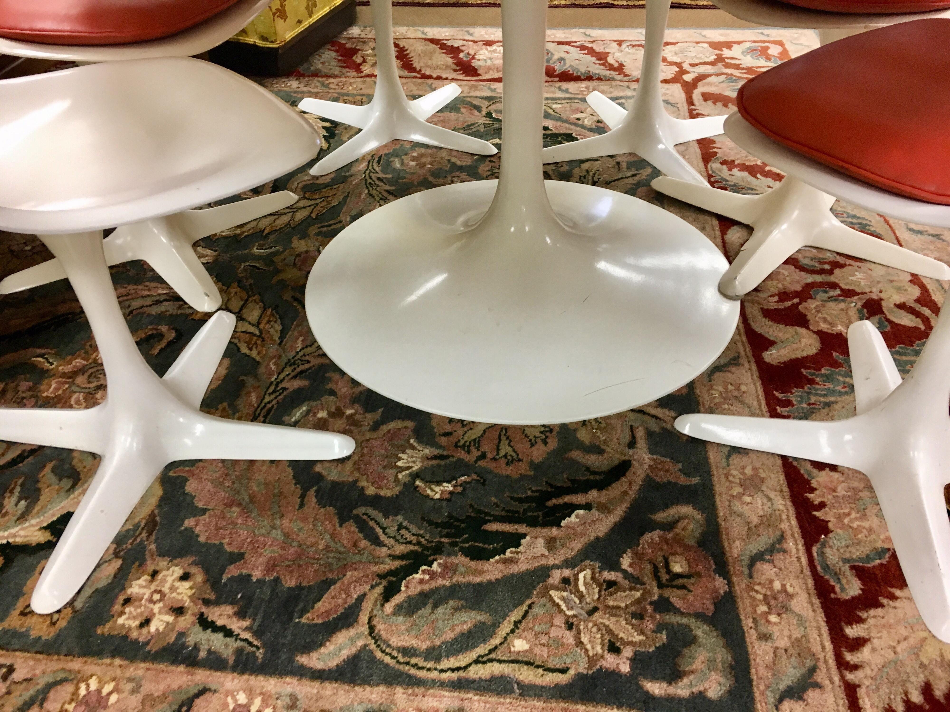 Mid-Century Modern Saarinen Tulip Dining Set by Burke USA, 1970s 6