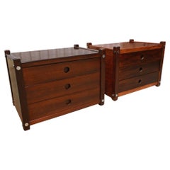 Mid-century Modern “Sabara” Side Tables in Rosewood Sergio Rodrigues, Brazil