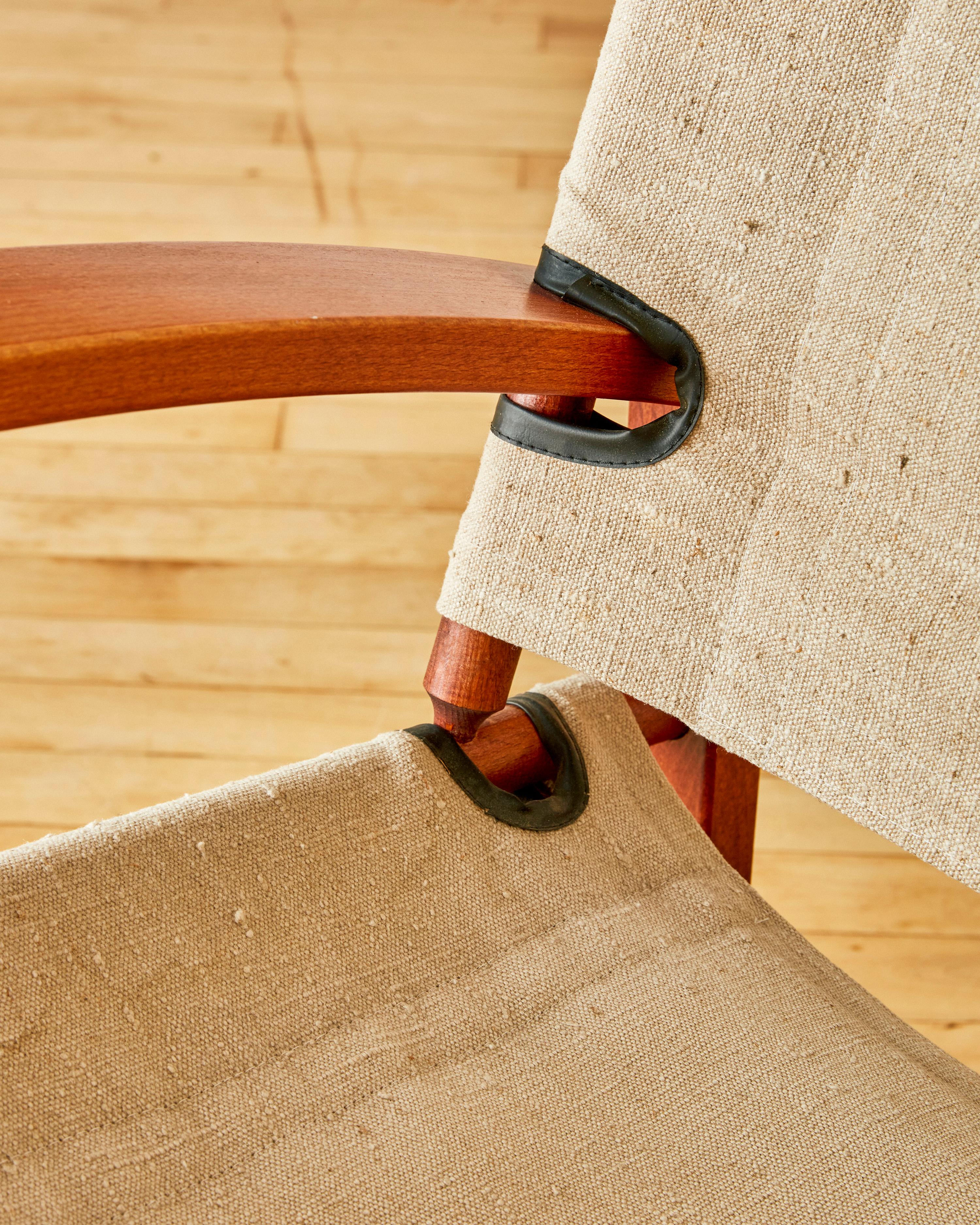 Danois Chaise Safari moderne du milieu du siècle dernier par Hyllinge Mobler
