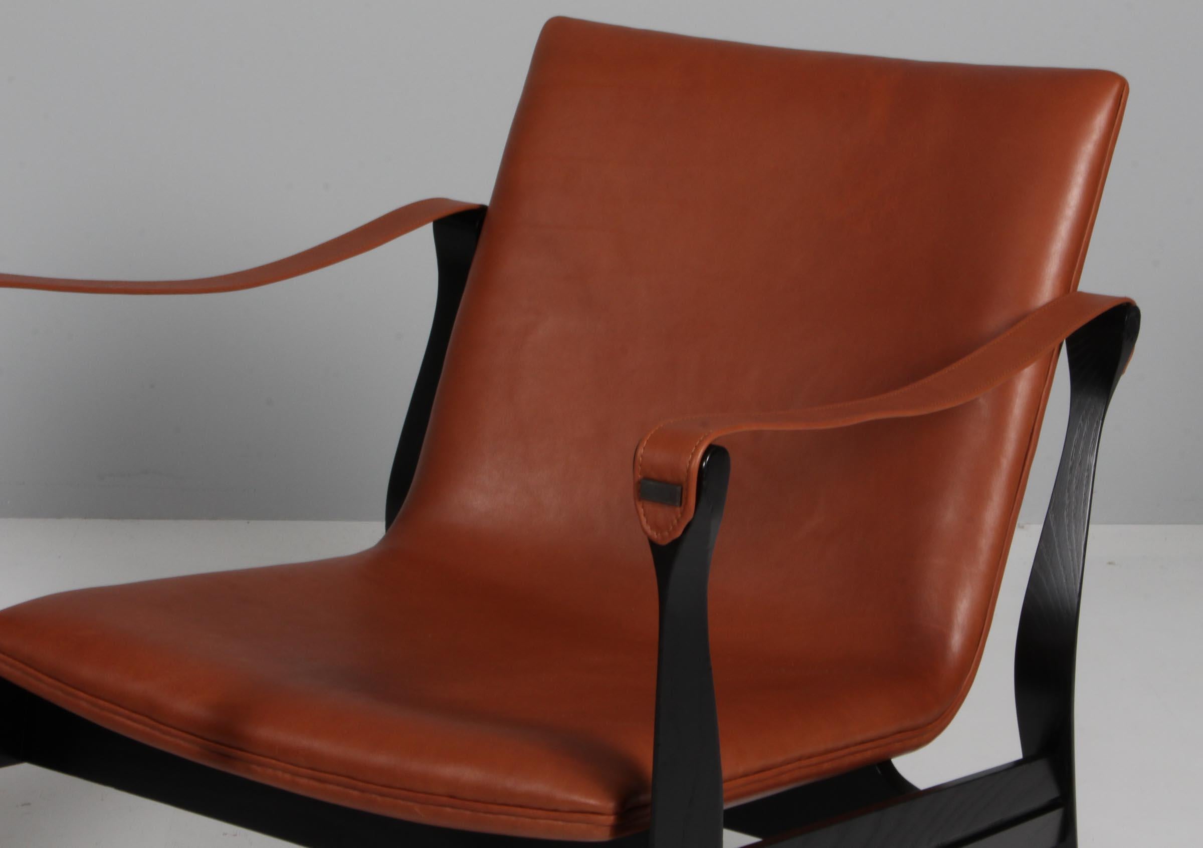 Scandinavian Modern Mid-Century Modern Safari Lounge Chair by Ebbe & Karen Clemmensen For Sale