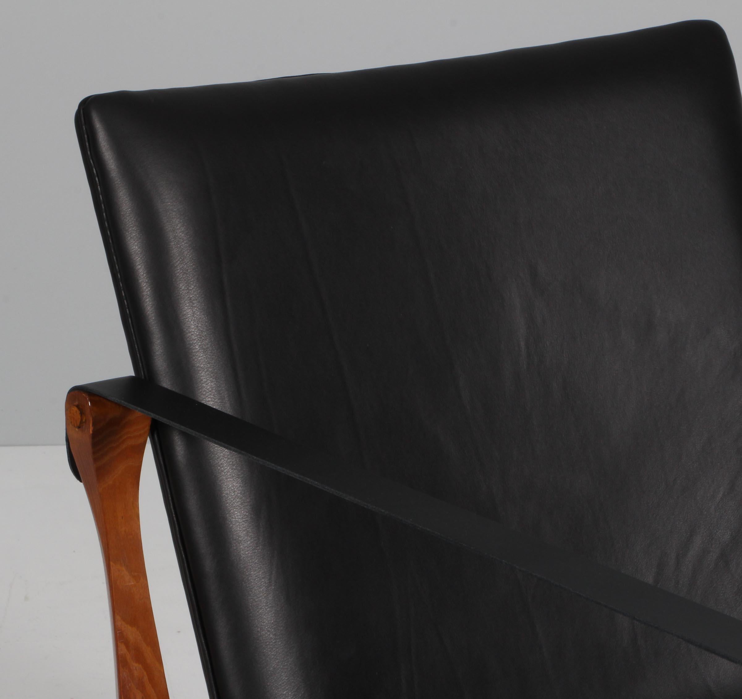 Scandinavian Modern Mid-Century Modern Safari Lounge Chair by Ebbe & Karen Clemmensen For Sale