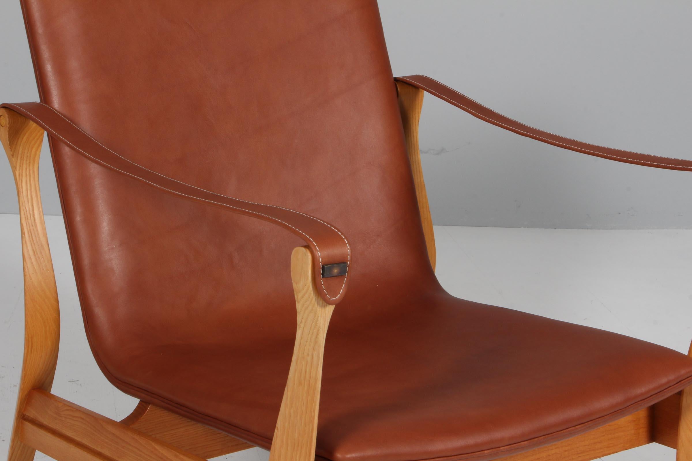 Scandinavian Modern Mid-Century Modern Safari Lounge Chair by Ebbe & Karen Clemmensen For Sale