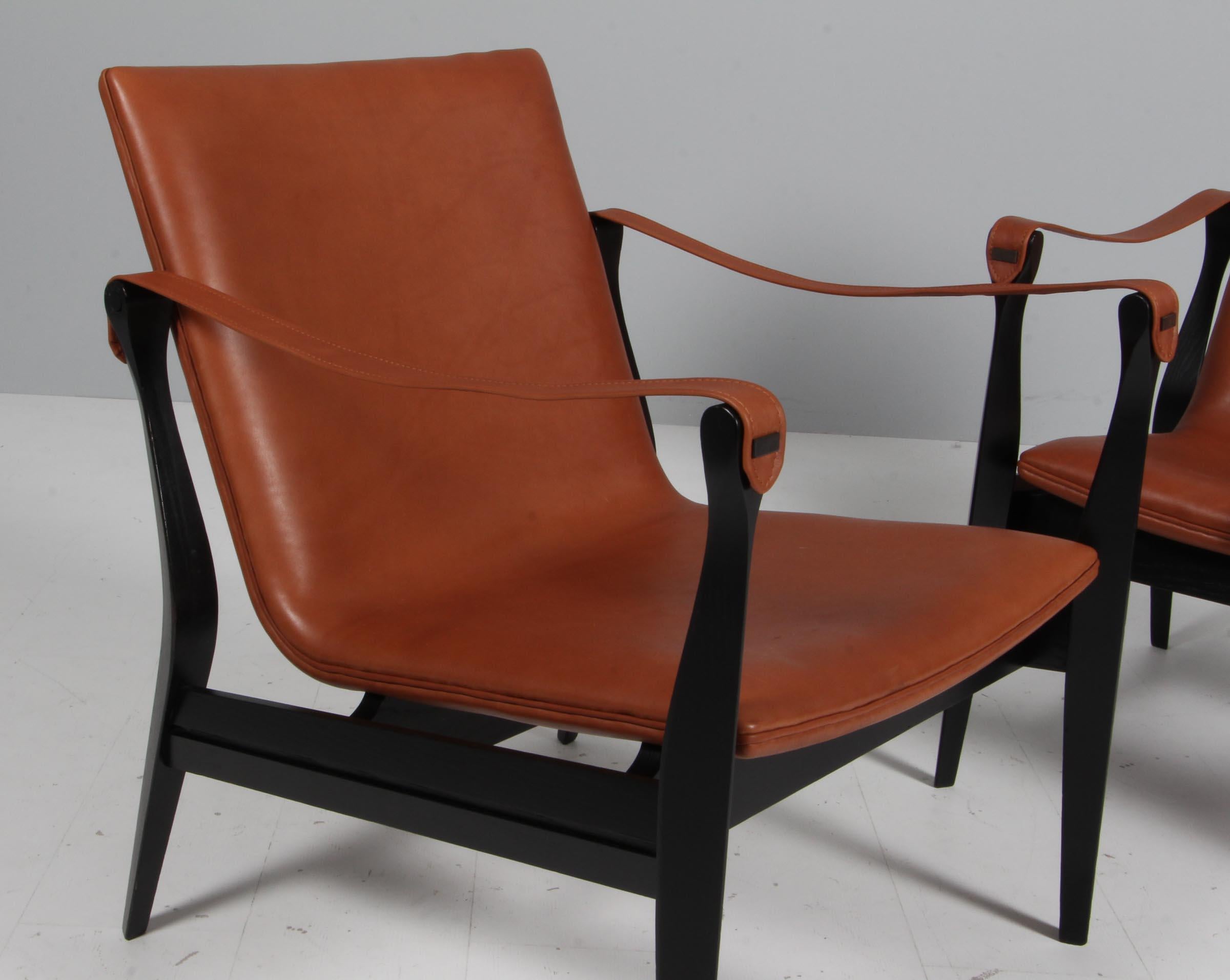 Mid-Century Modern Safari Lounge Chair by Ebbe & Karen Clemmensen In Good Condition For Sale In Esbjerg, DK