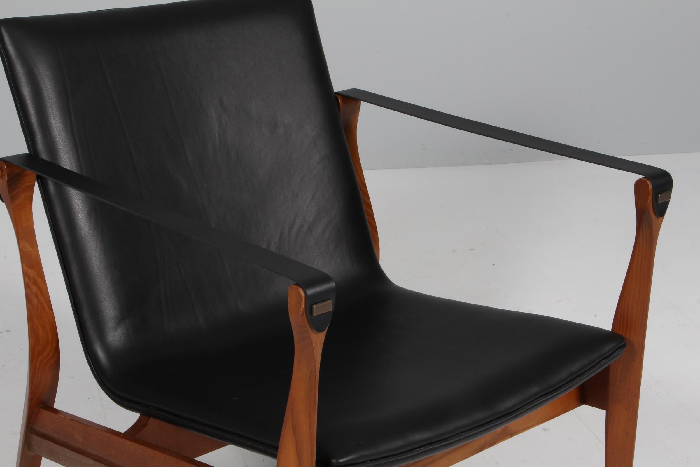 Mid-Century Modern Safari Lounge Chair by Ebbe & Karen Clemmensen In Good Condition For Sale In Esbjerg, DK