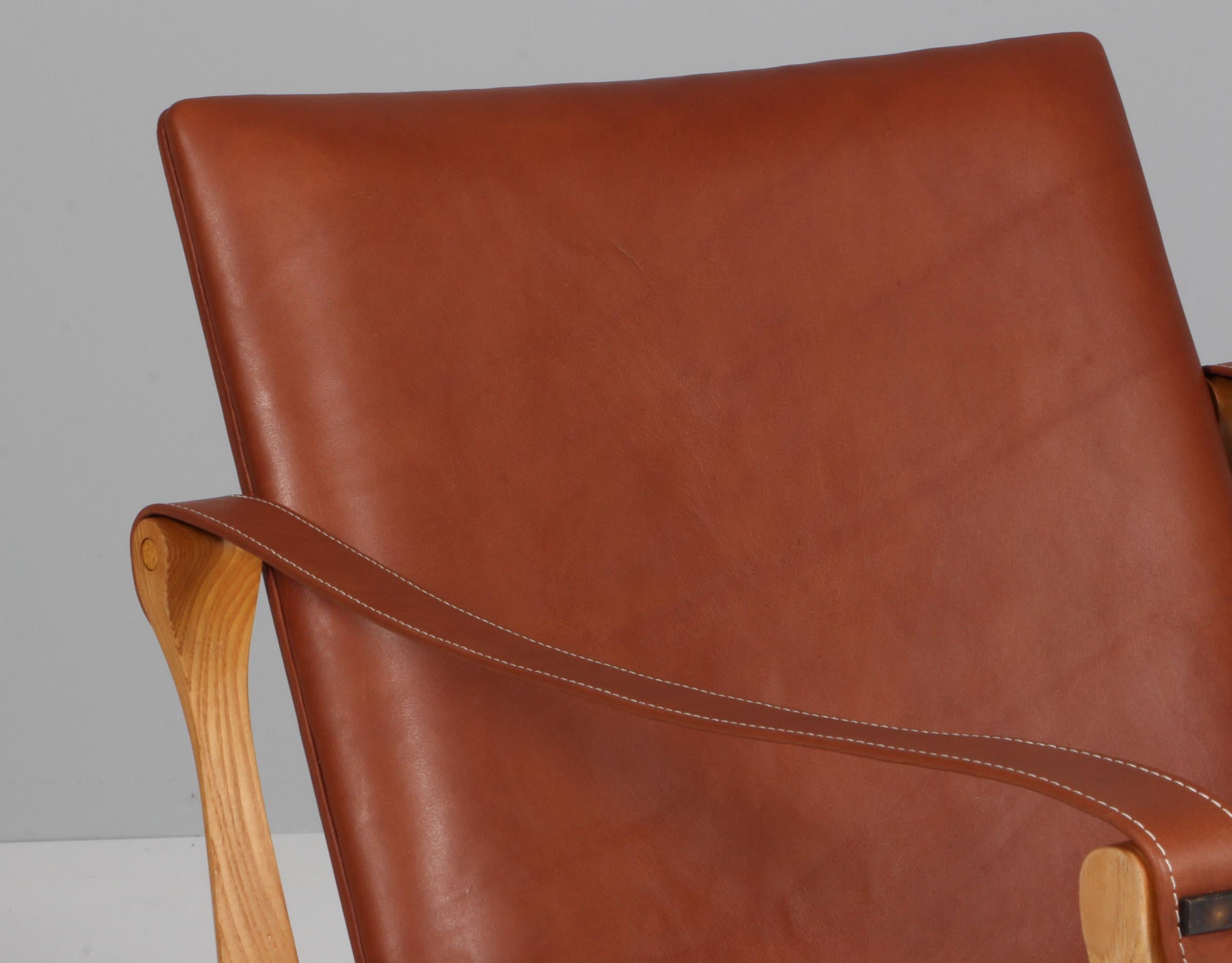 Mid-Century Modern Safari Lounge Chair by Ebbe & Karen Clemmensen In Good Condition For Sale In Esbjerg, DK