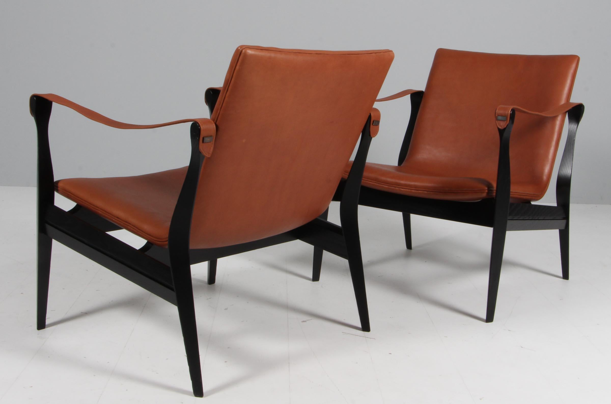 Mid-20th Century Mid-Century Modern Safari Lounge Chair by Ebbe & Karen Clemmensen For Sale