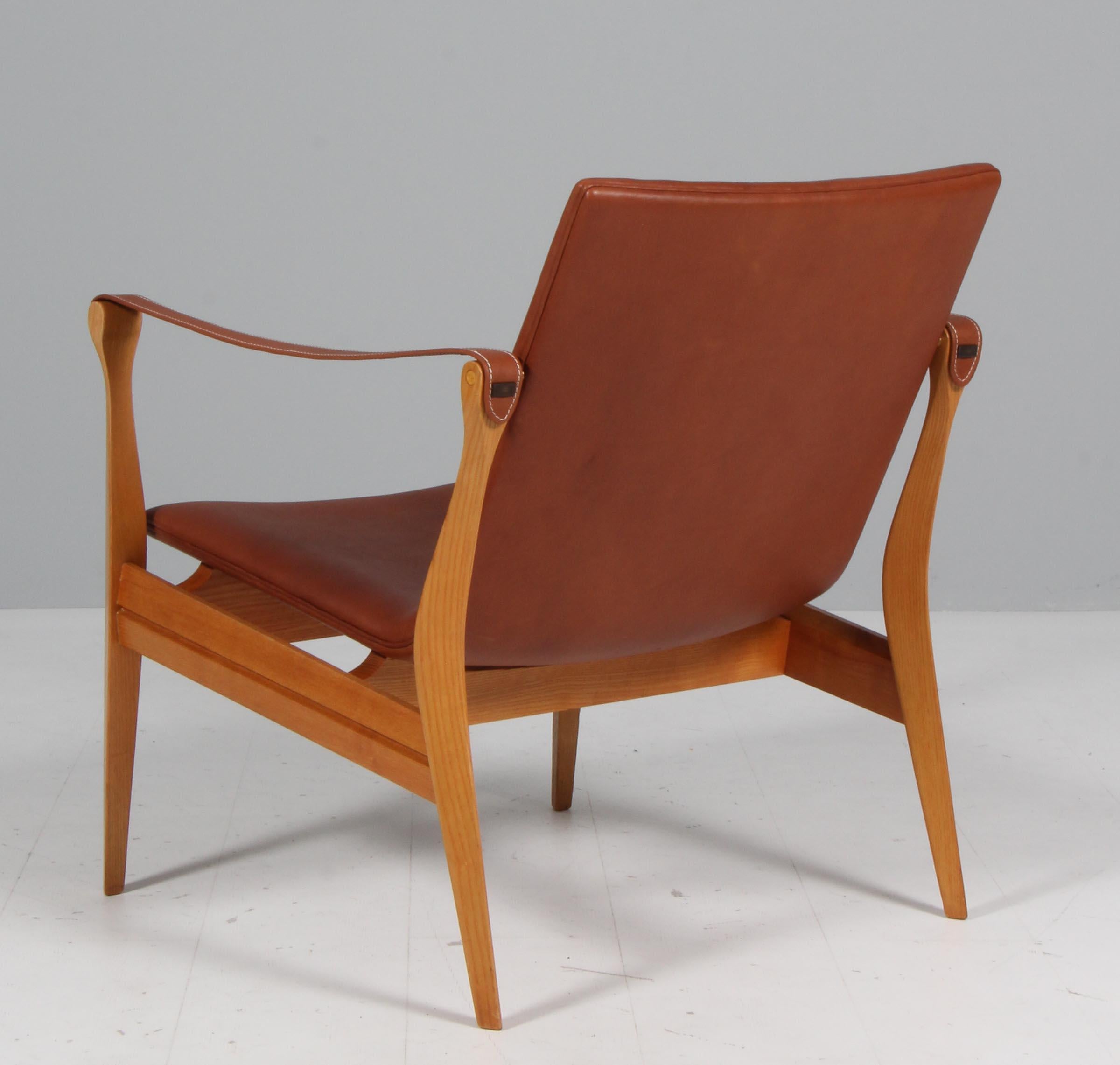Mid-20th Century Mid-Century Modern Safari Lounge Chair by Ebbe & Karen Clemmensen For Sale