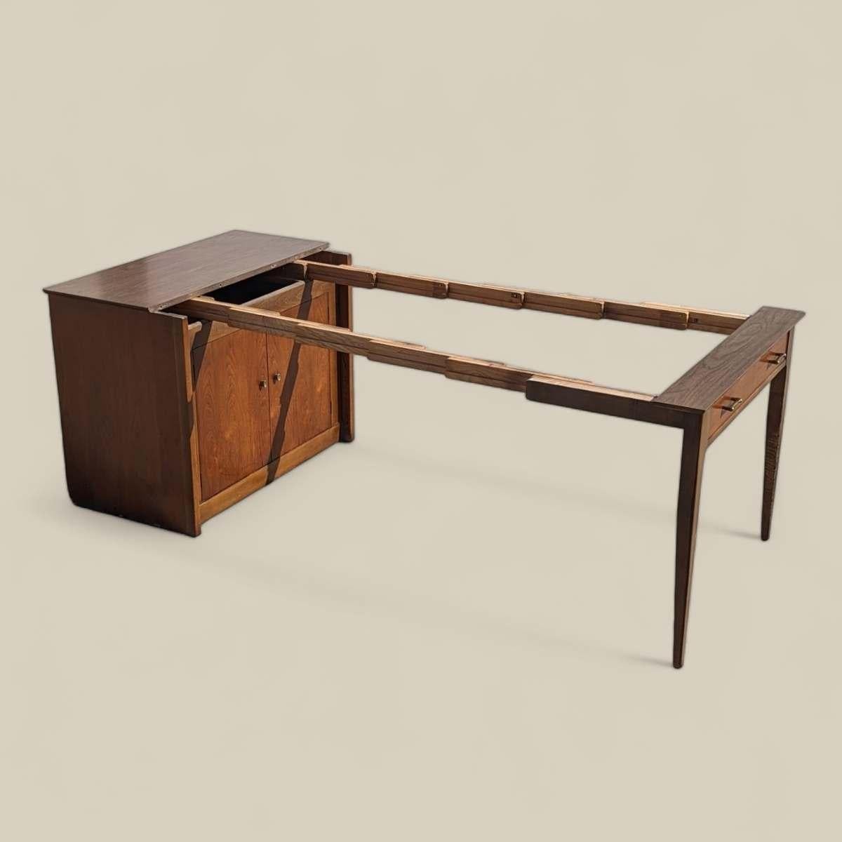 Mueble Saginaw Moderno de Mitad de Siglo Mesa de Comedor Convertible Extendomatic Cabina en venta 4