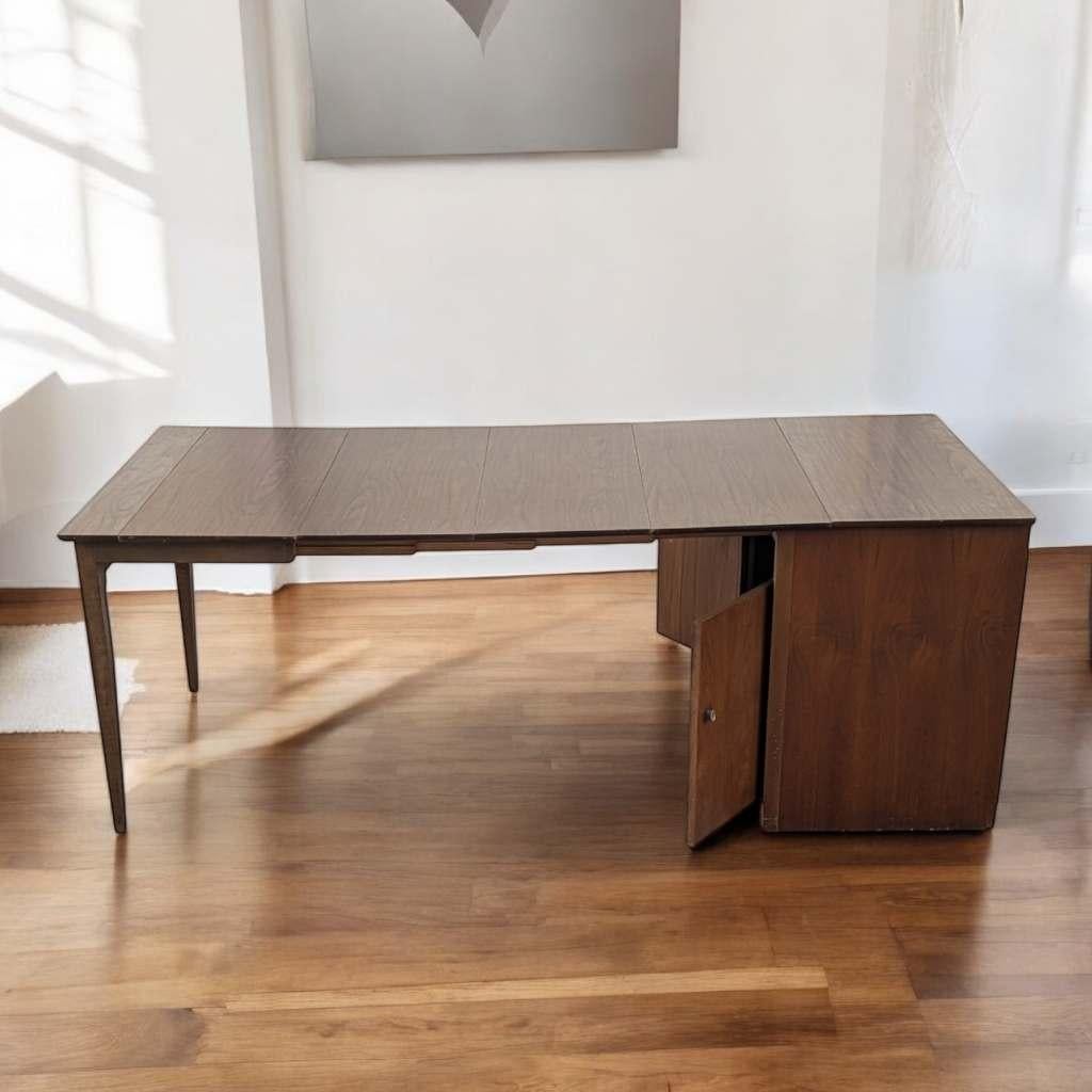 Mueble Saginaw Moderno de Mitad de Siglo Mesa de Comedor Convertible Extendomatic Cabina en venta 8