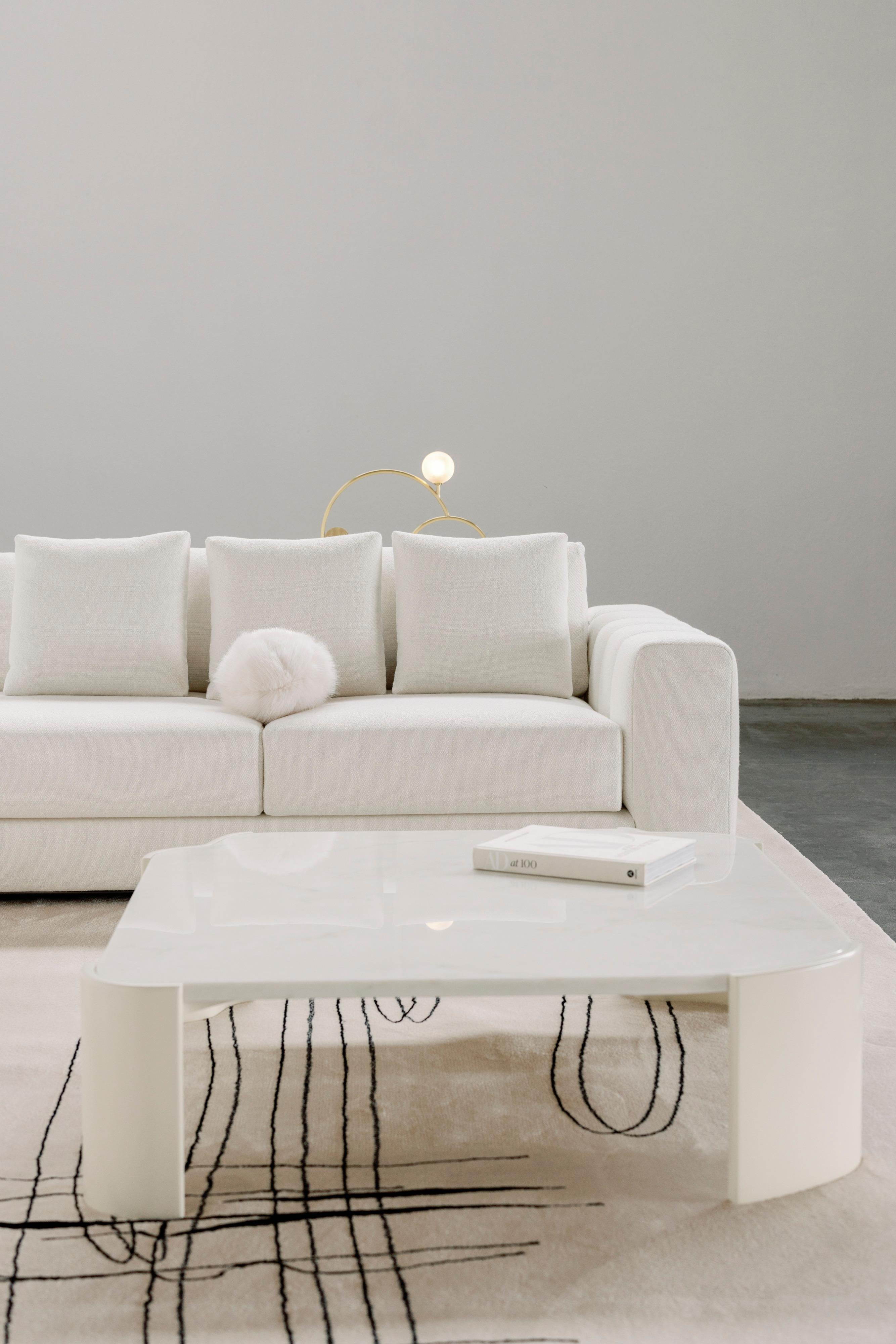 Mid-Century Modern Salemas Coffee Tables Calacatta Marble Handmade by Greenapple For Sale 6