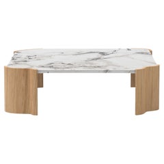 Mid-Century Modern Salemas Coffee Tables Dover White Marble Handmade Greenapple