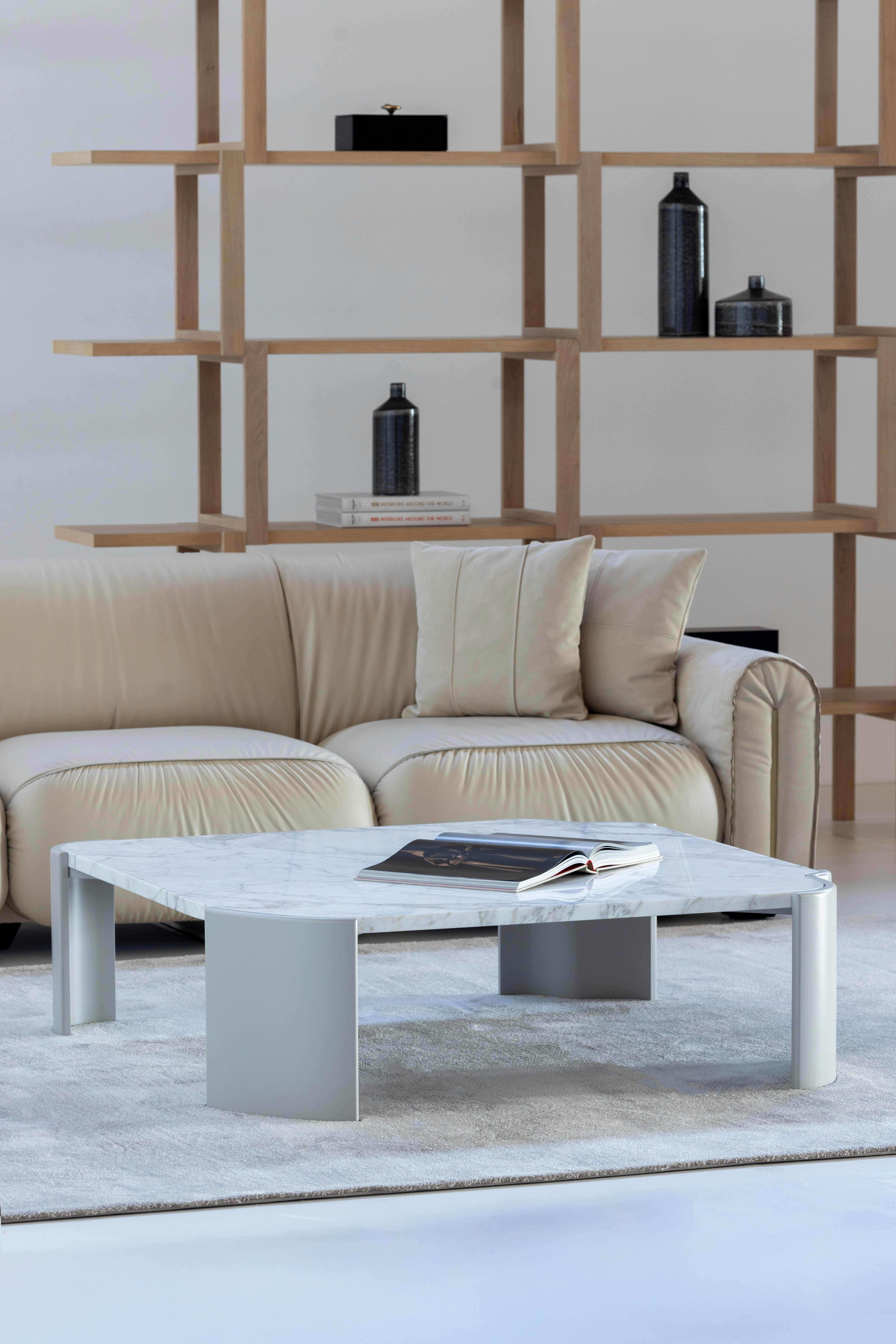 Mesas de centro Salemas modernas de mediados de siglo Sahara Noir Mármol hecho a mano Greenapple en venta 11