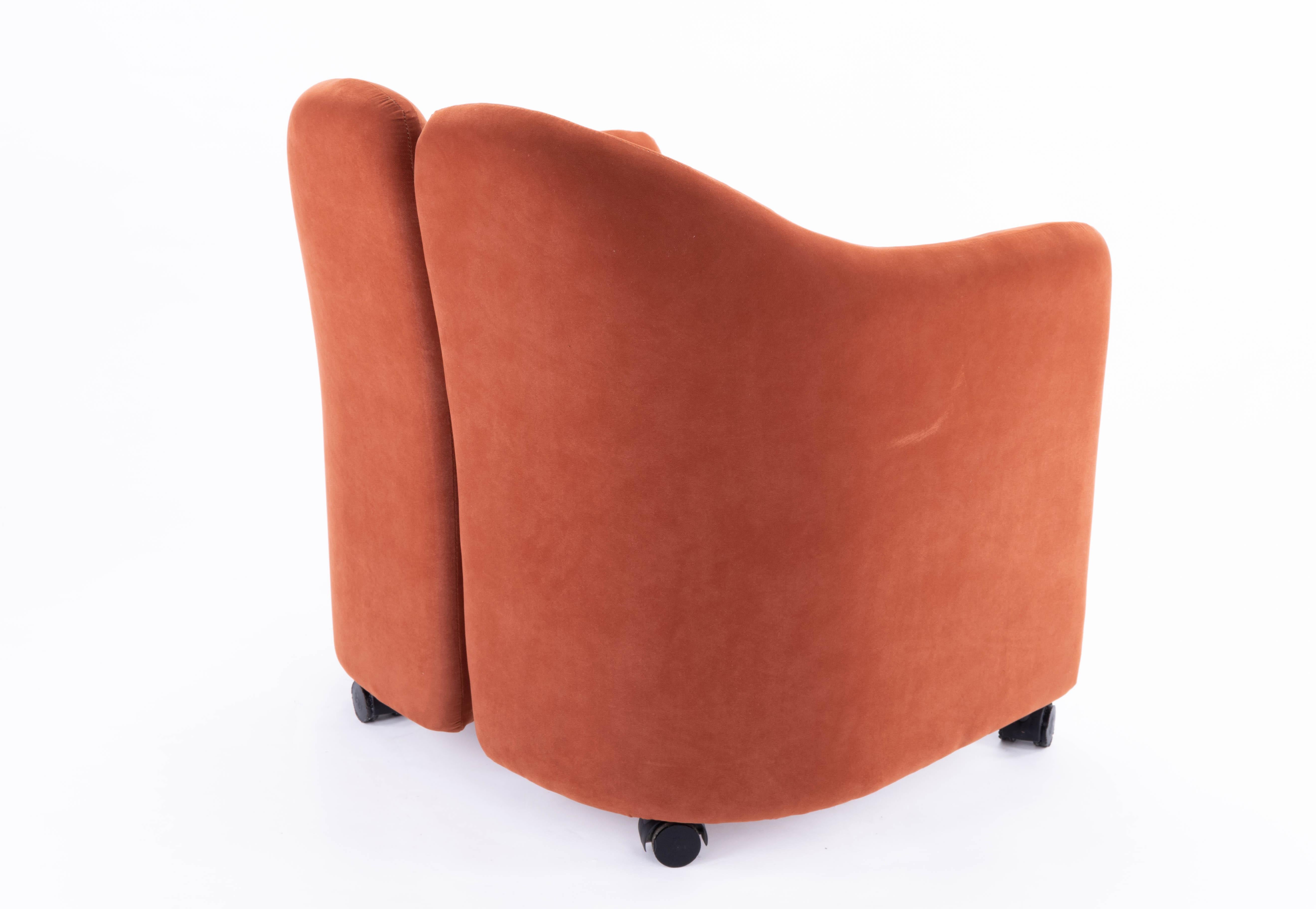 PS 142 Eugenio Gerli Mid-Century Modern Salmon Armchair for Tecno , Spain 70s 7