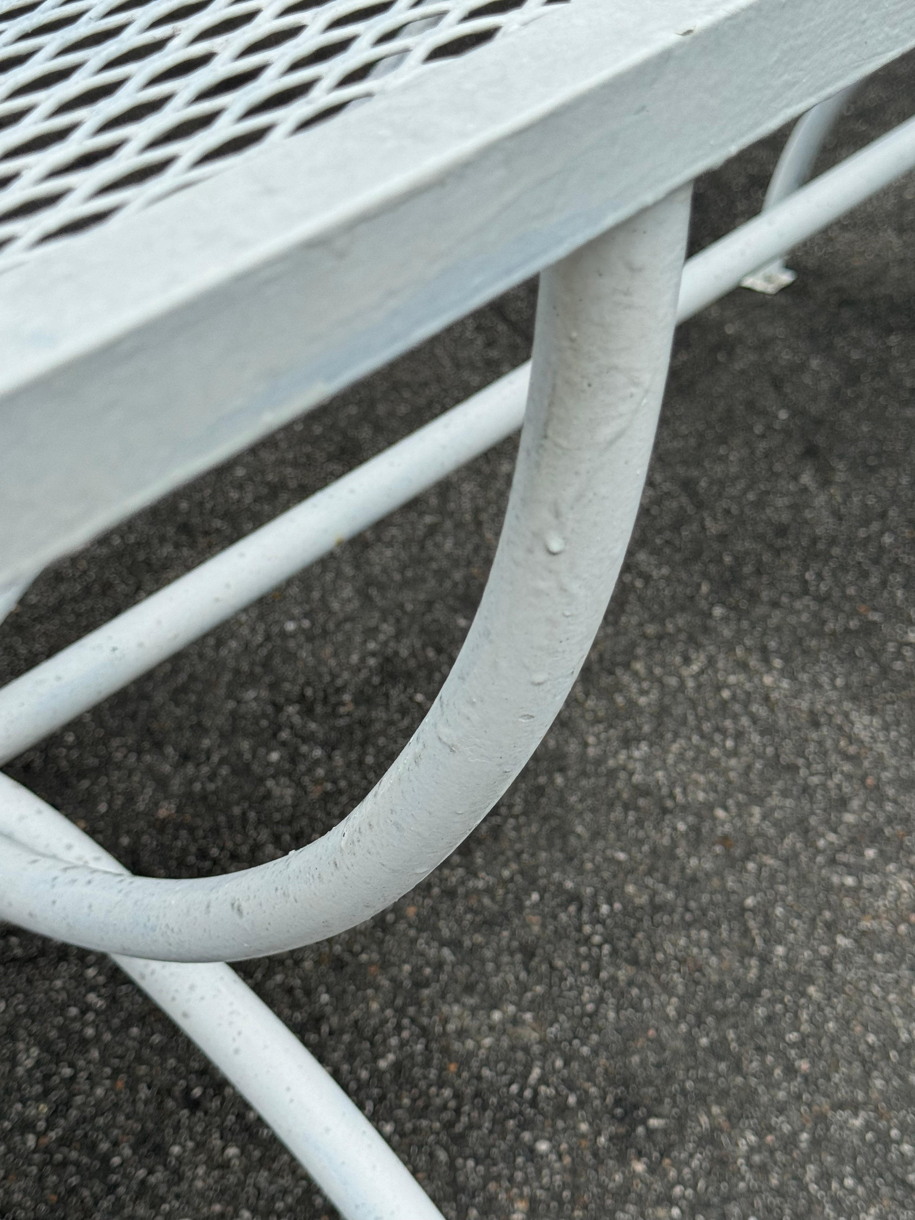 The Moderns Modern Salterini Era White Picnic Bench Table or Patio Dining Set en vente 4