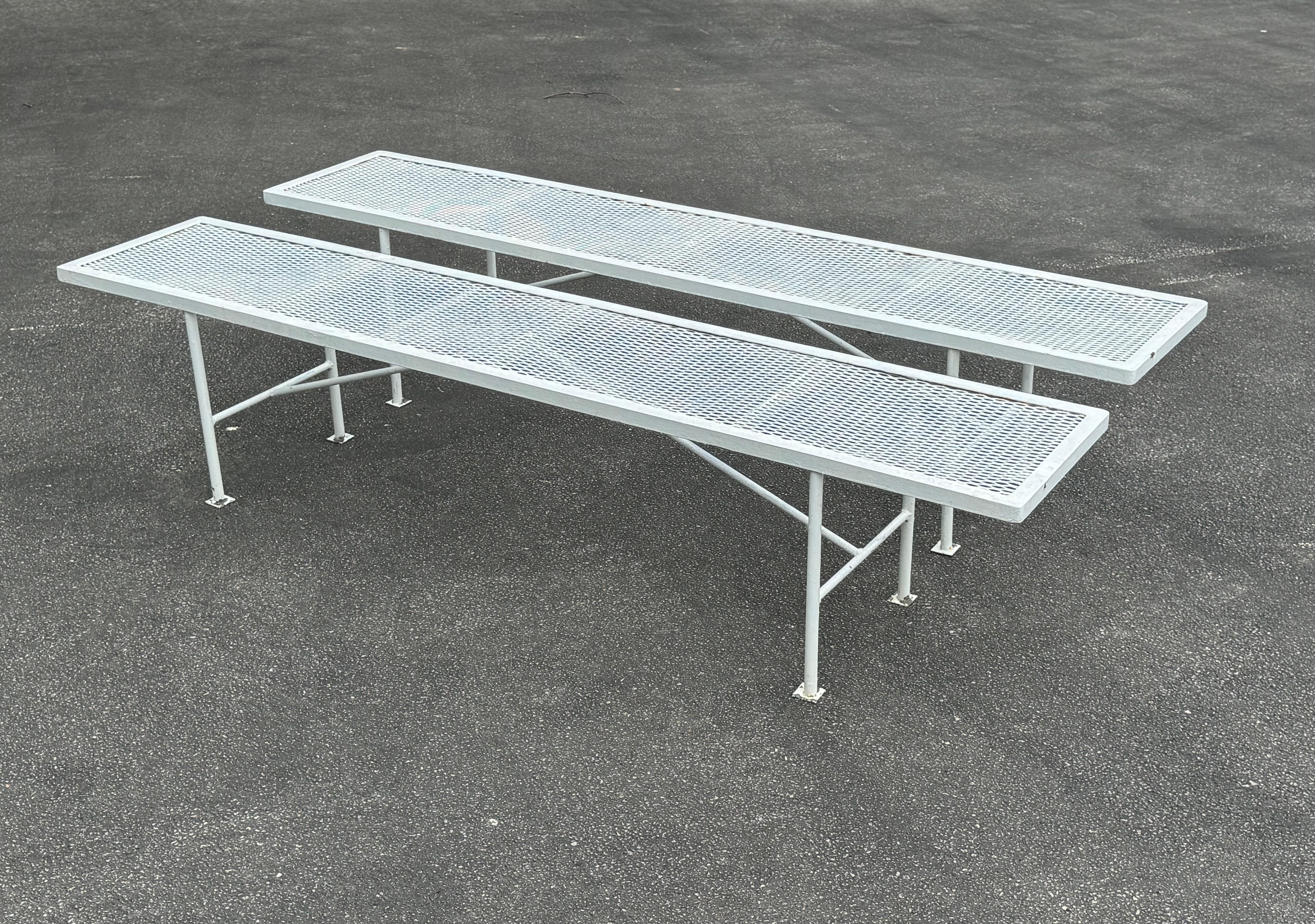 Mid-Century Modern Salterini Era White Picnic Bench Table or Patio Dining Set  For Sale 7