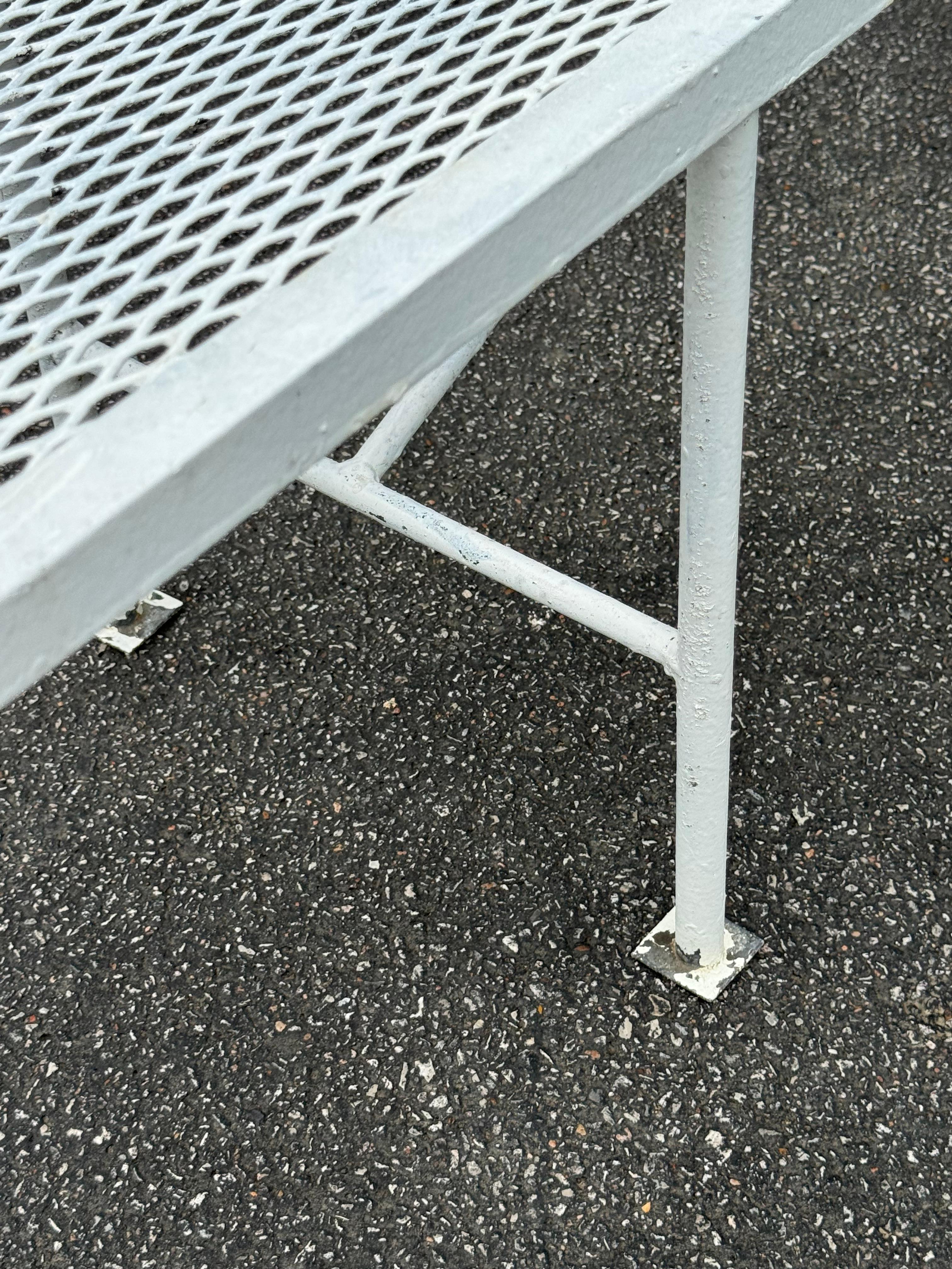 Mid-Century Modern Salterini Era White Picnic Bench Table or Patio Dining Set  For Sale 8