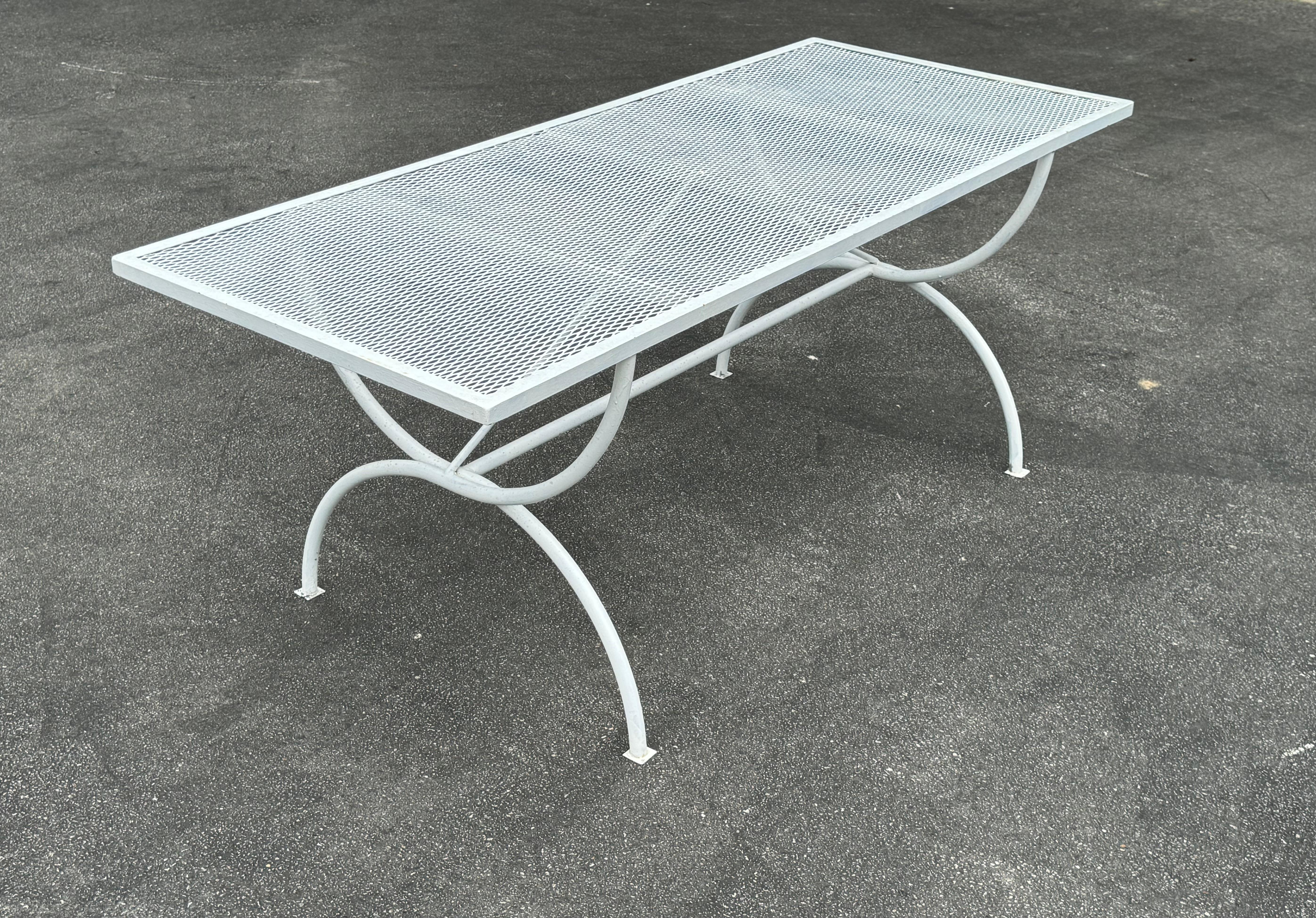 Mid-Century Modern Salterini Era White Picnic Bench Table or Patio Dining Set  For Sale 3