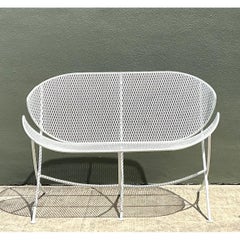 Mid-Century Modern Salterini “Orange Slice” Metal Mesh Bench