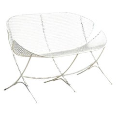Mid-Century Modern Salterini “Orange Slice” Metal Mesh Bench