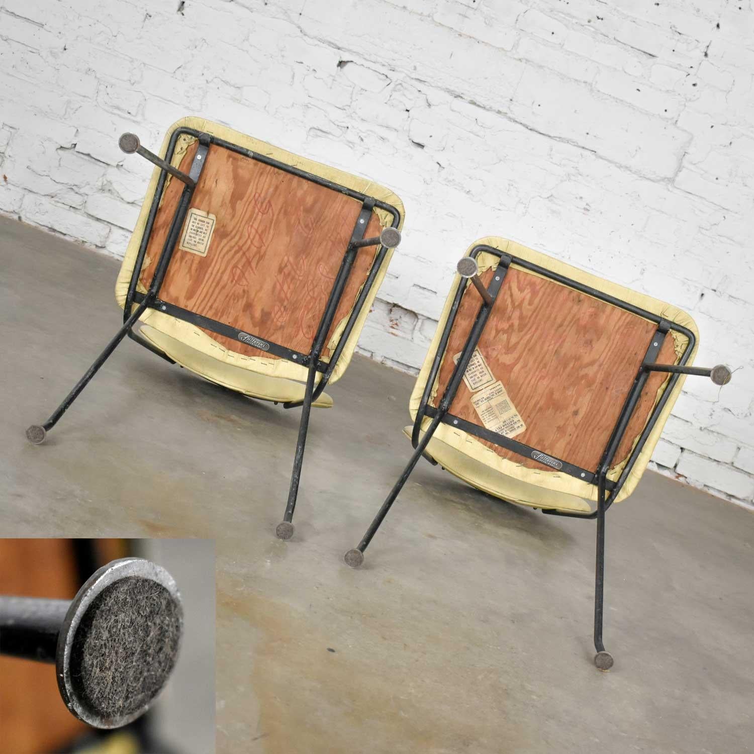 Salterini paire de chaises de salle à manger de patio Neva-Rust de style moderne du milieu du siècle dernier en vente 3