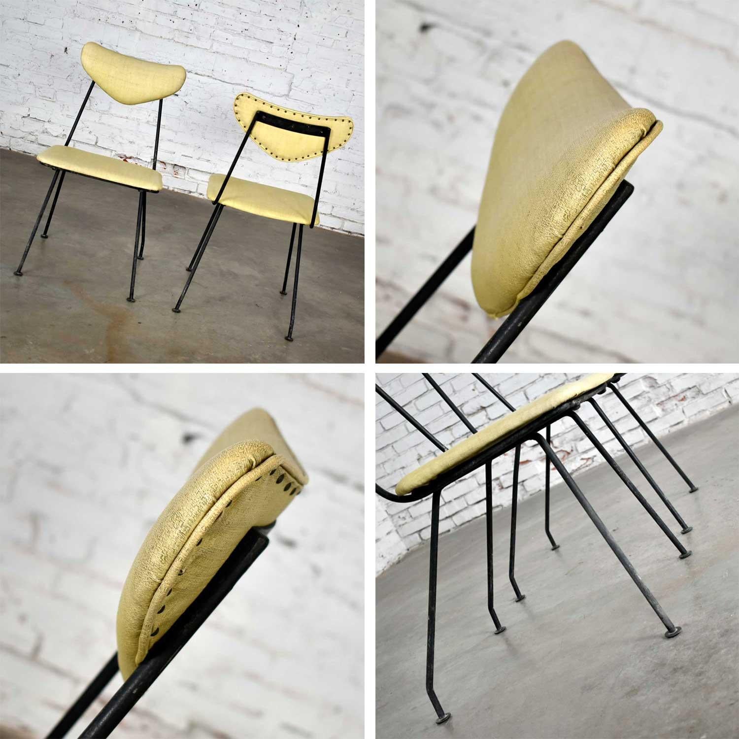 Salterini paire de chaises de salle à manger de patio Neva-Rust de style moderne du milieu du siècle dernier en vente 5