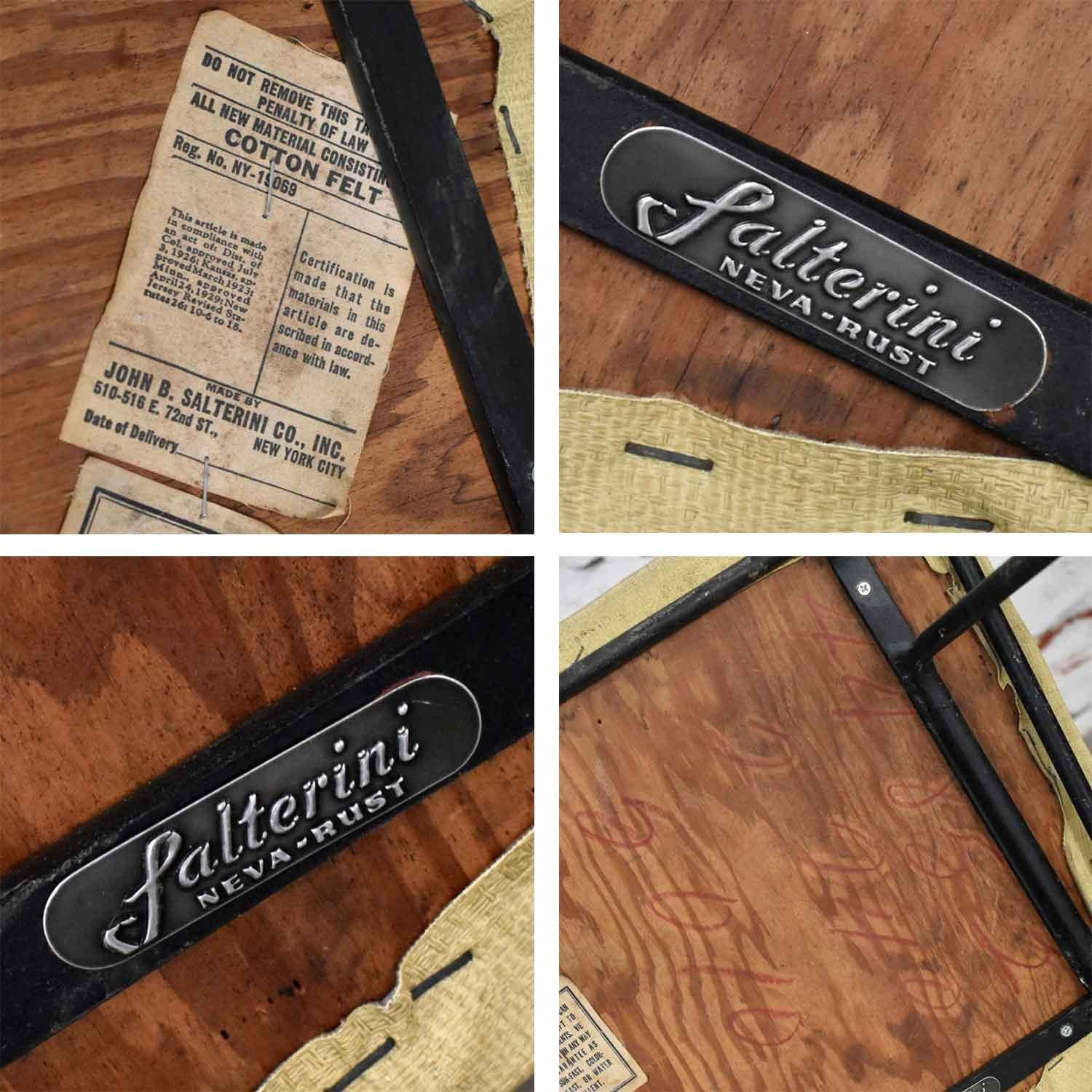 Moderne Salterini-Esszimmerstühle aus der Mitte des Jahrhunderts, Neva-Rust Patio, Paar im Angebot 6