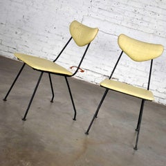Mid-Century Modern Salterini Pair Neva-Rust Patio Dining Chairs
