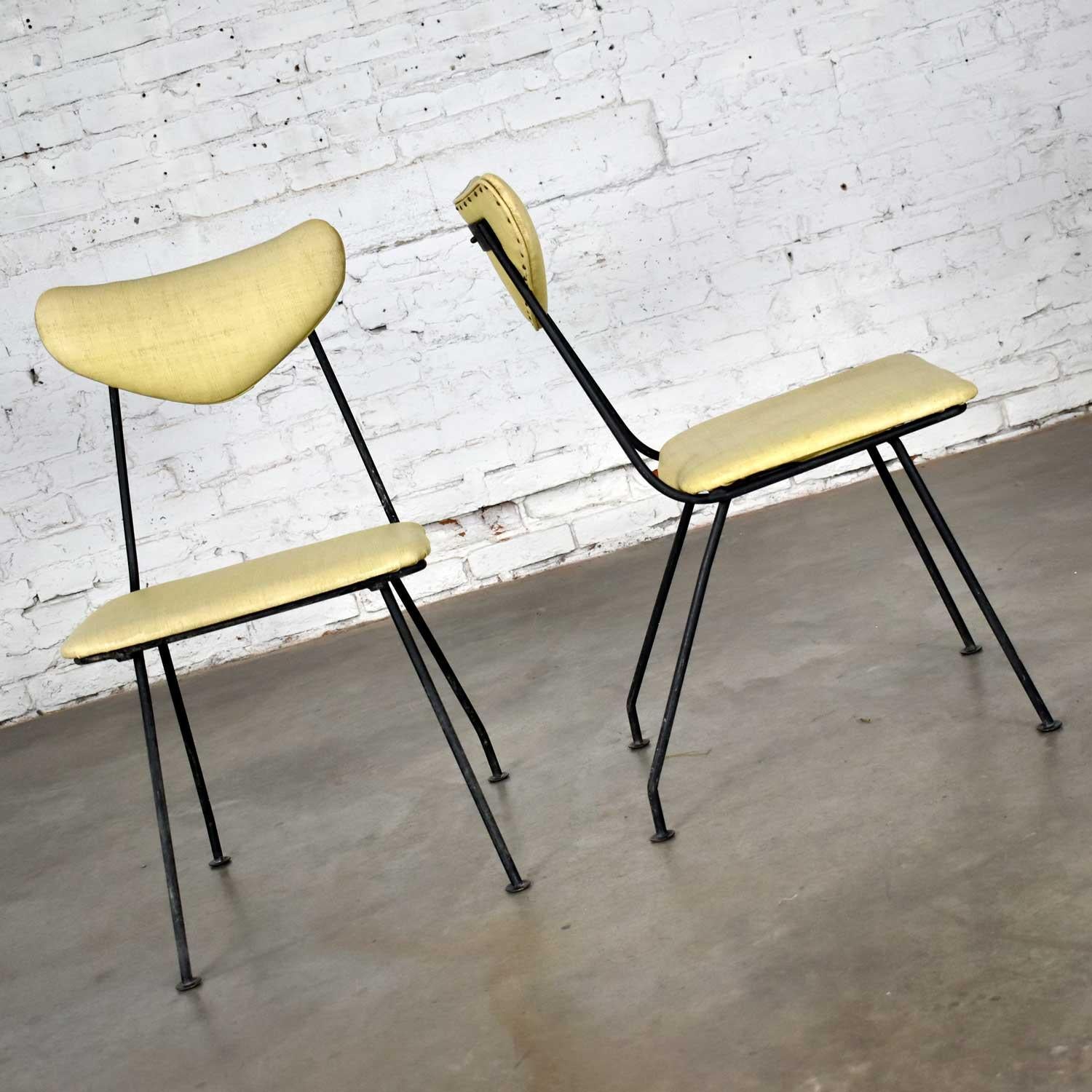 Américain Salterini paire de chaises de salle à manger de patio Neva-Rust de style moderne du milieu du siècle dernier en vente
