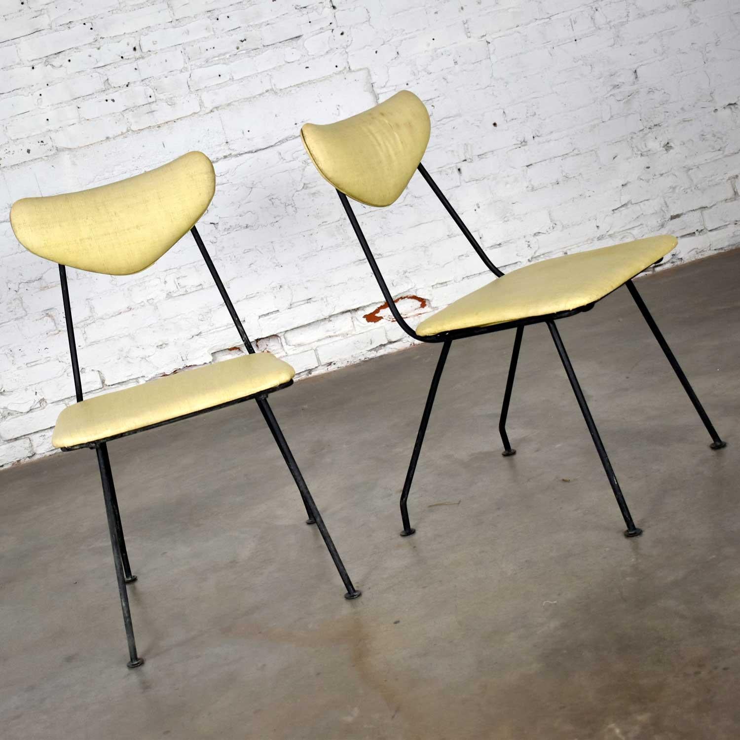 Salterini paire de chaises de salle à manger de patio Neva-Rust de style moderne du milieu du siècle dernier en vente 2