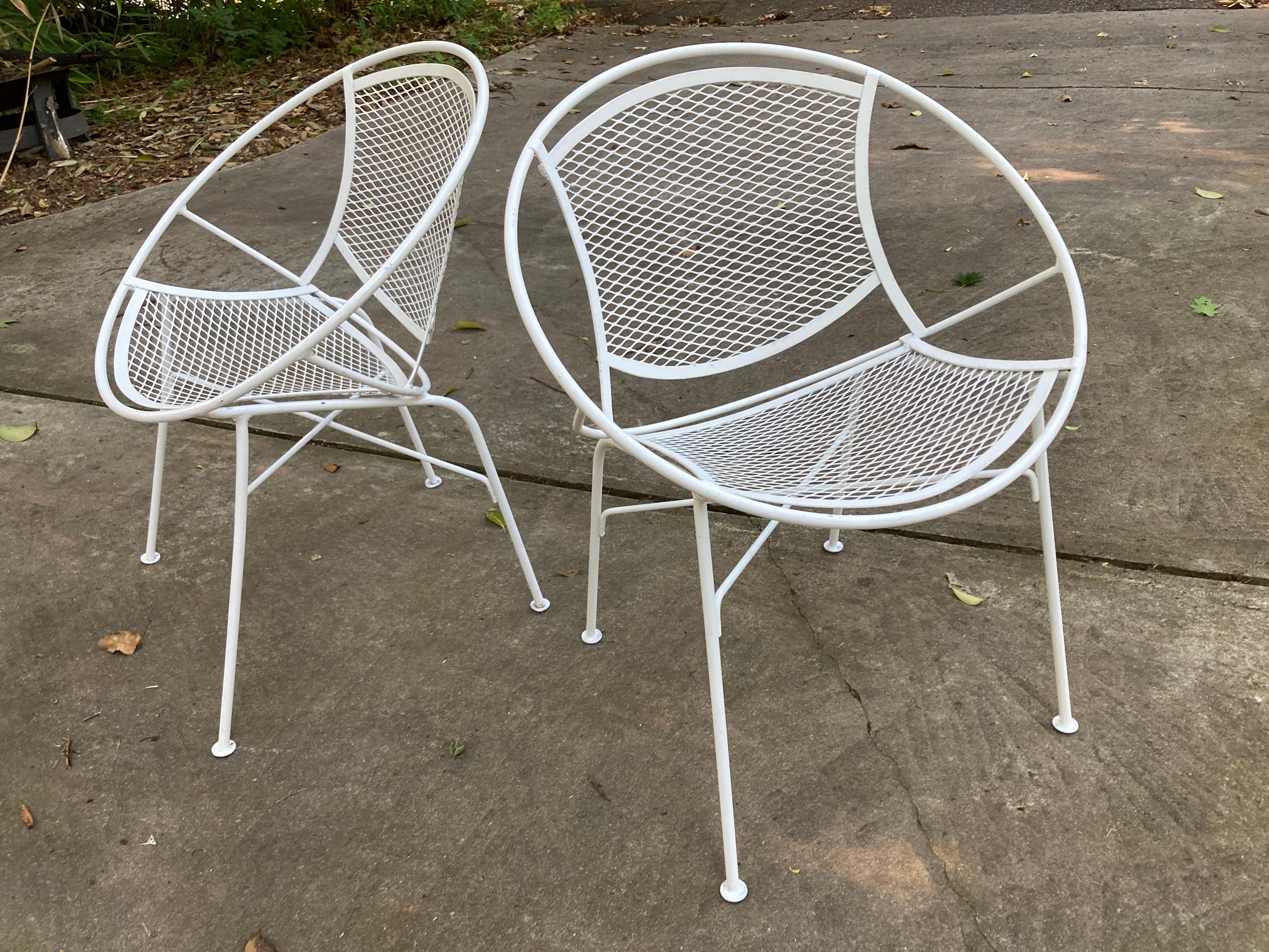 mid century modern salterini radar chairs in white - set of 6 For Sale 2