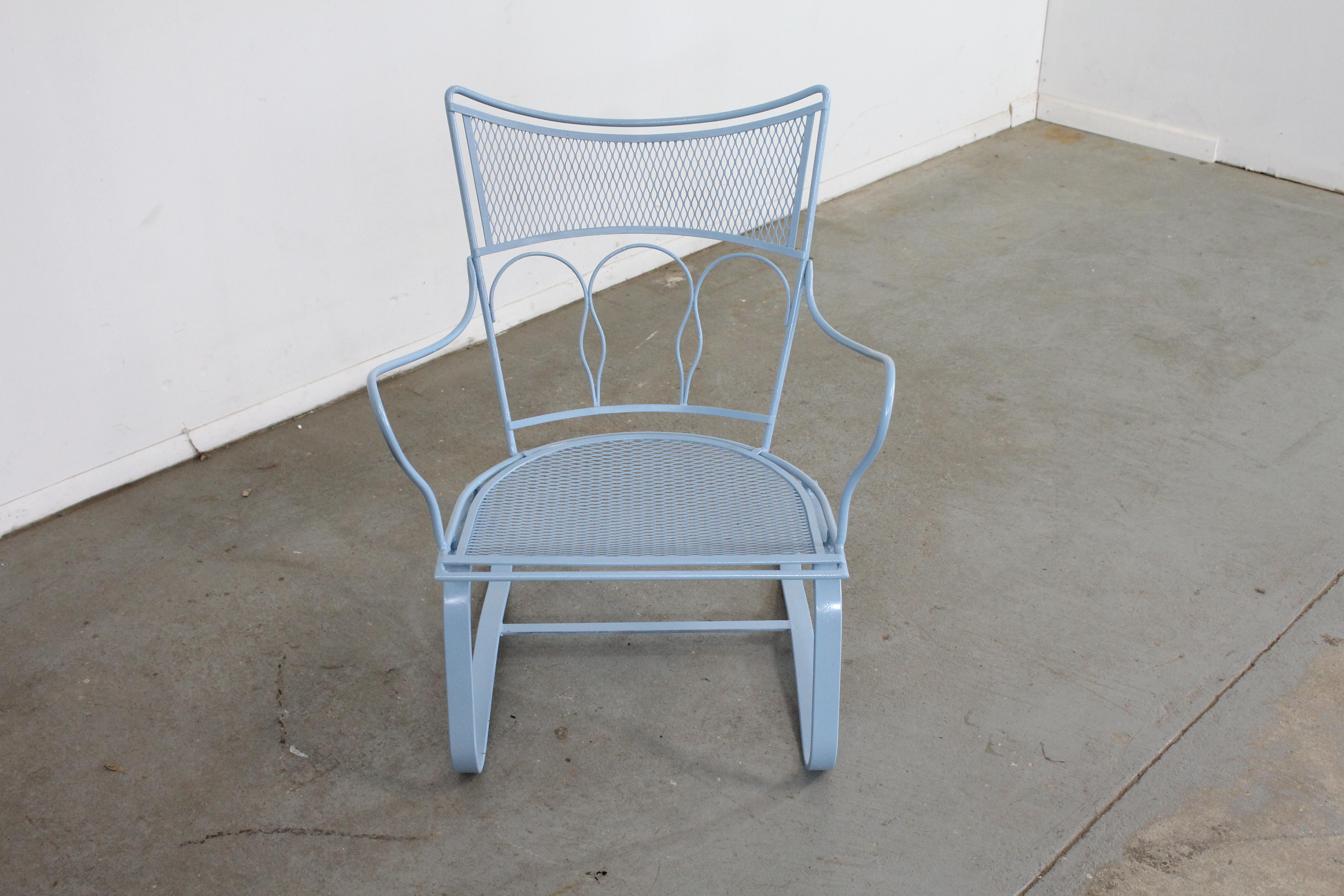 Mid-Century Modern Salterini fauteuil de patio Springer Rocker moderne du milieu du siècle dernier en vente
