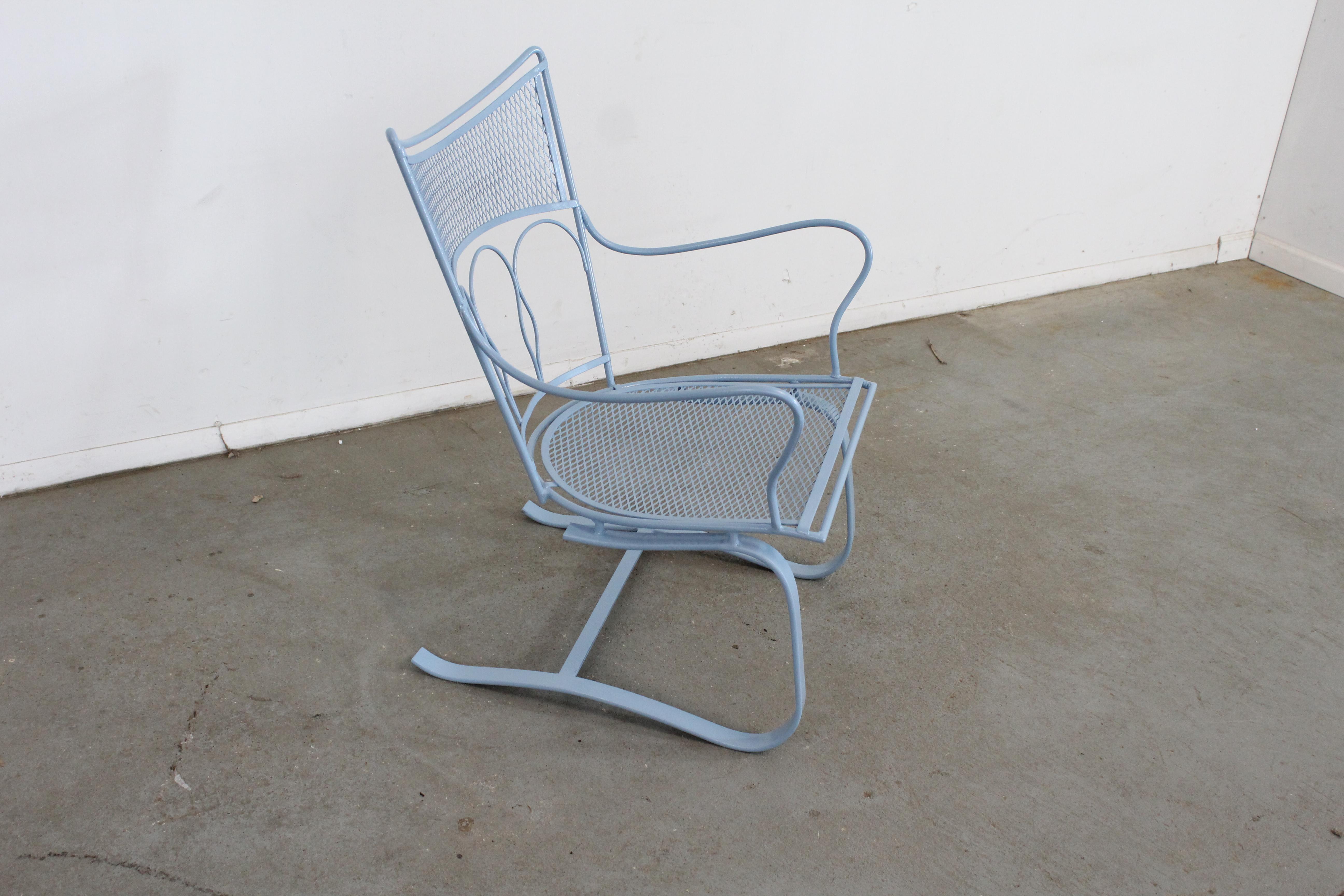 Américain Salterini fauteuil de patio Springer Rocker moderne du milieu du siècle dernier en vente