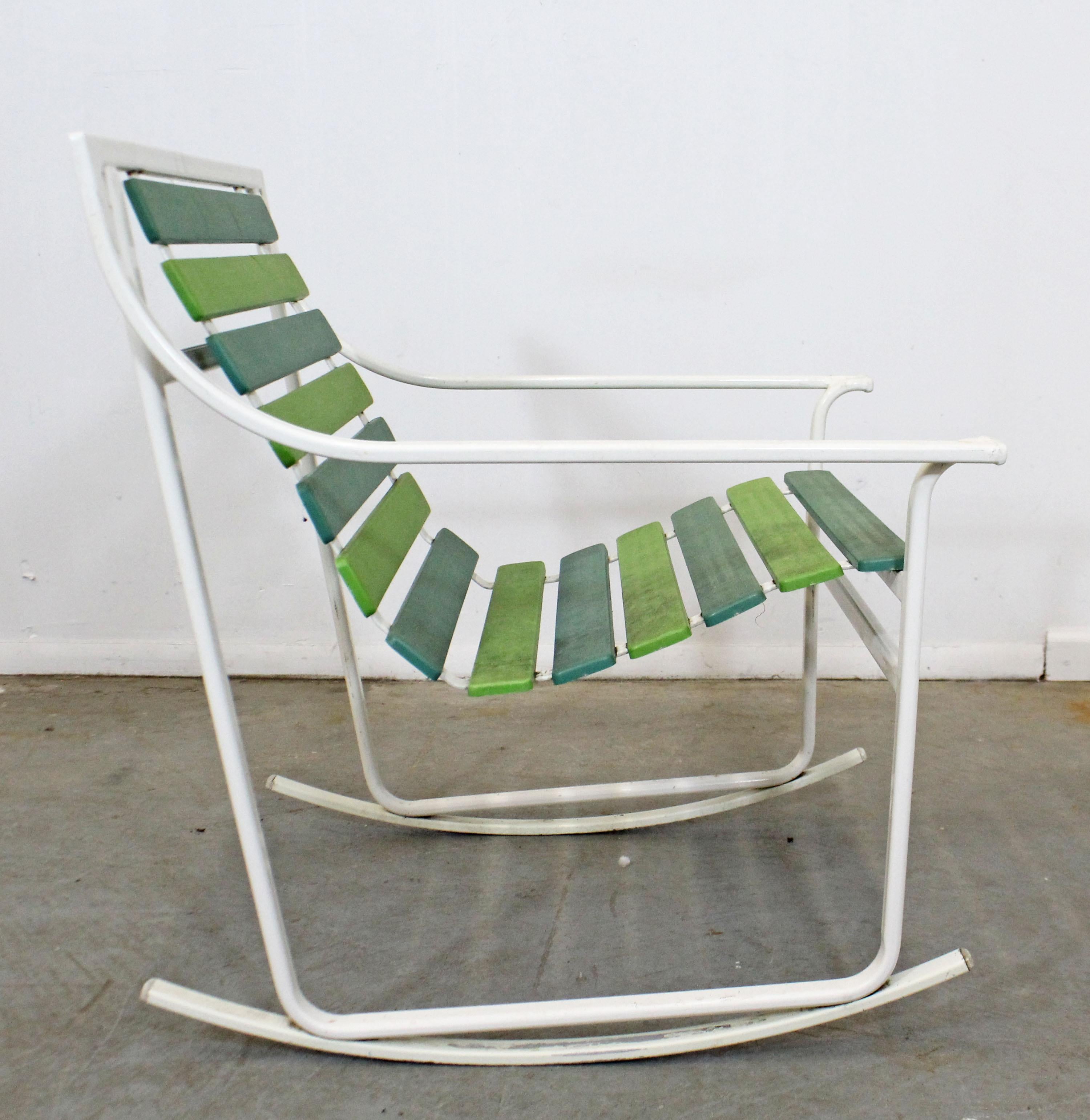 MidCentury Modern Samsonite Outdoor Tubular Steel Rocking Chair at