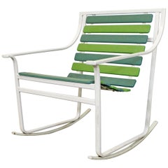 Mid-Century Modern Samsonite Outdoor Tubular Steel Rocking Chair