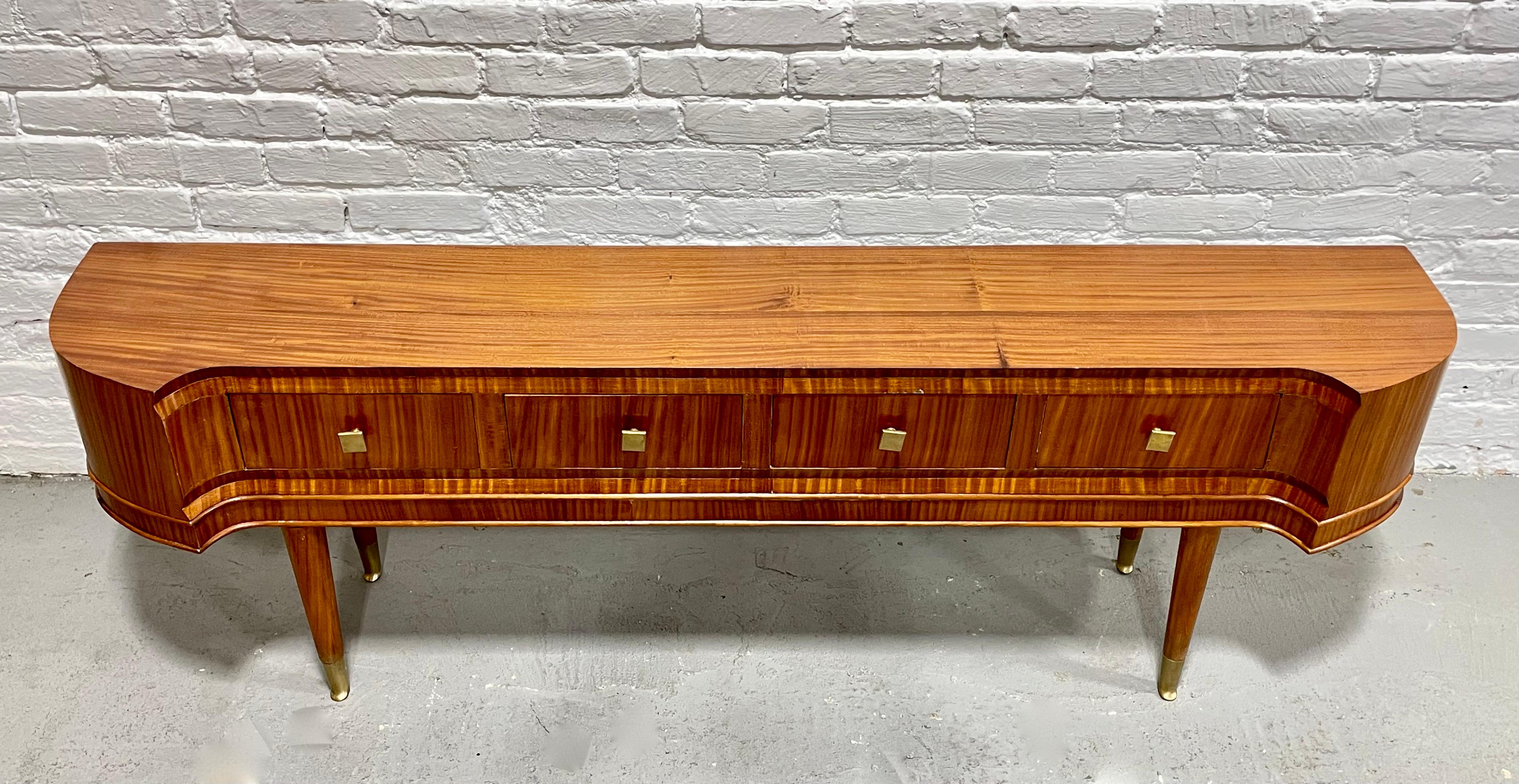 Mid Century MODERN Sapele Wood French CONSOLE, circa 1950s For Sale 5