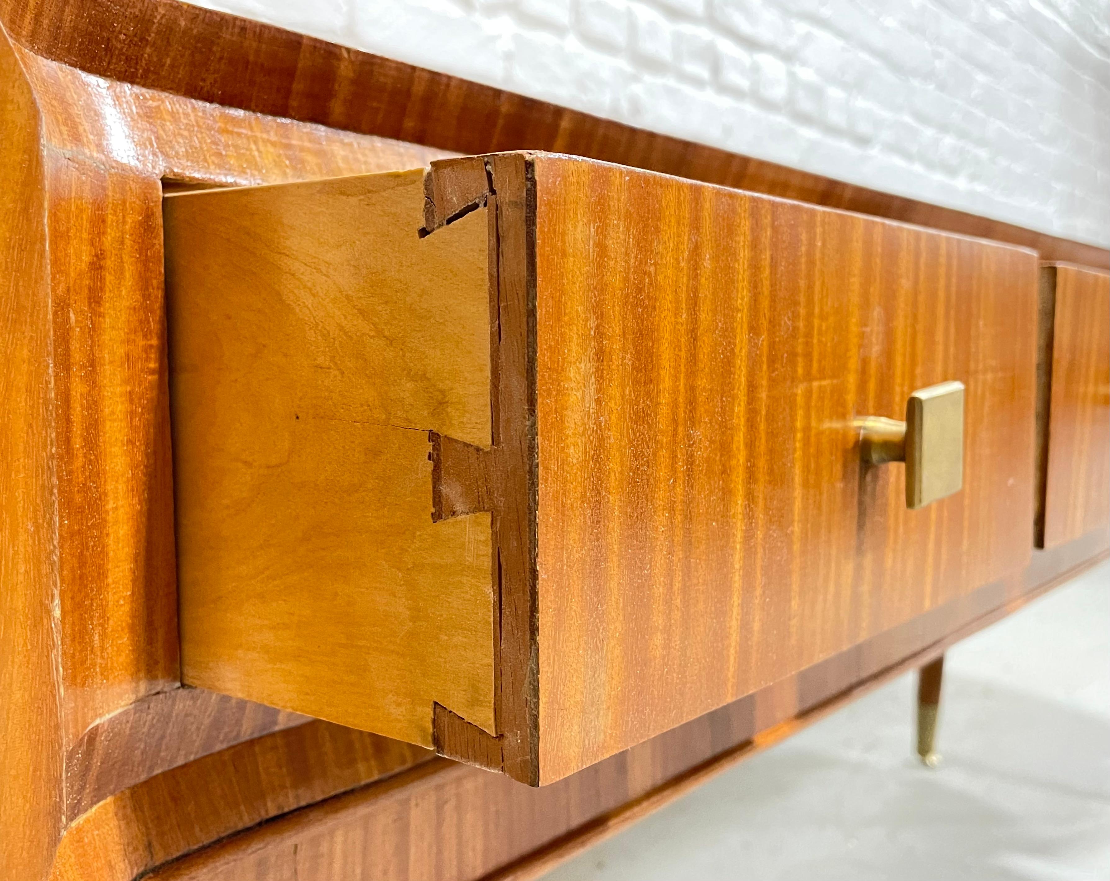 Mid Century MODERN Sapele Wood French CONSOLE, circa 1950s For Sale 6