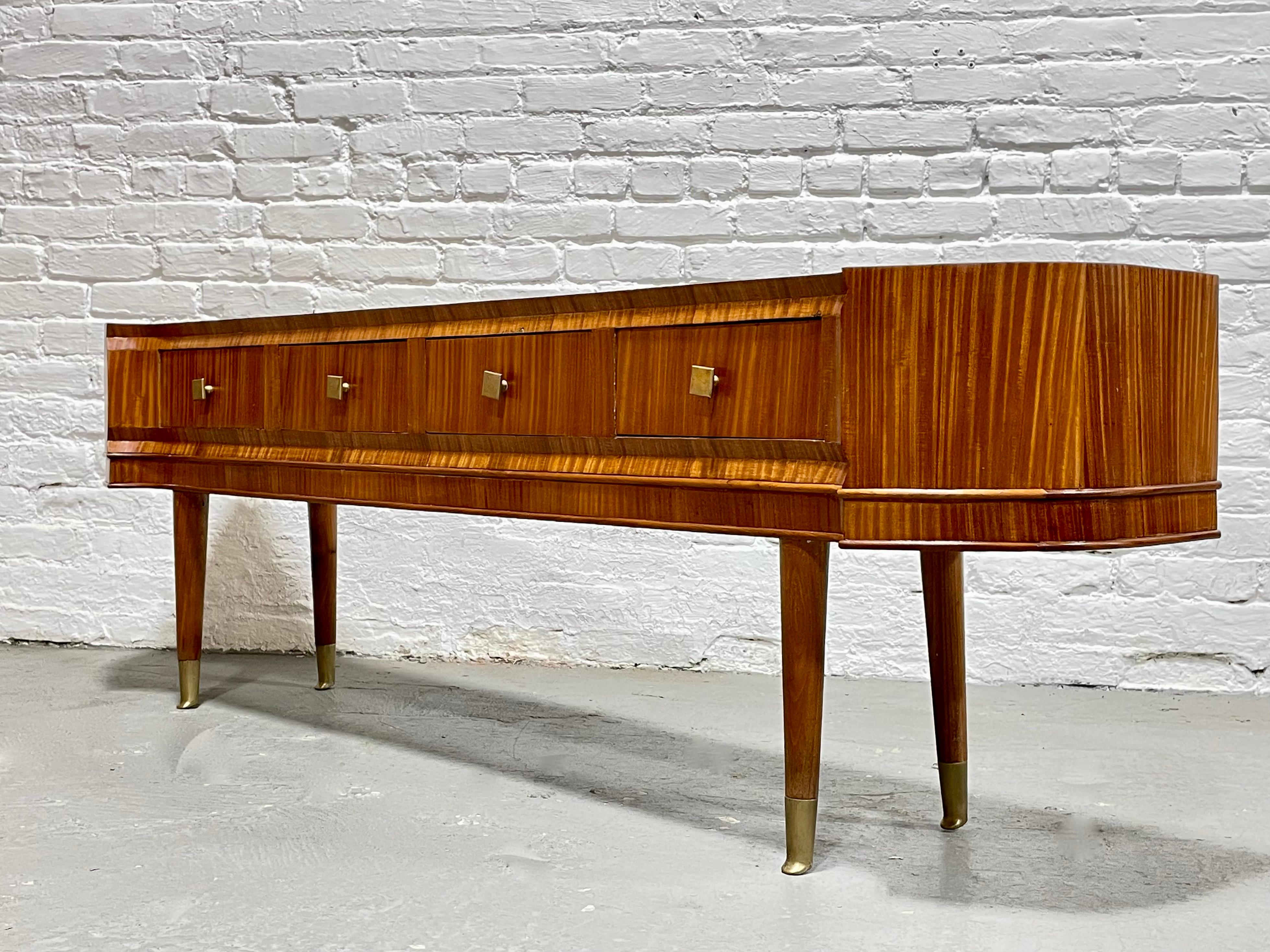 Mid Century MODERN Sapele Wood French CONSOLE, circa 1950s For Sale 7