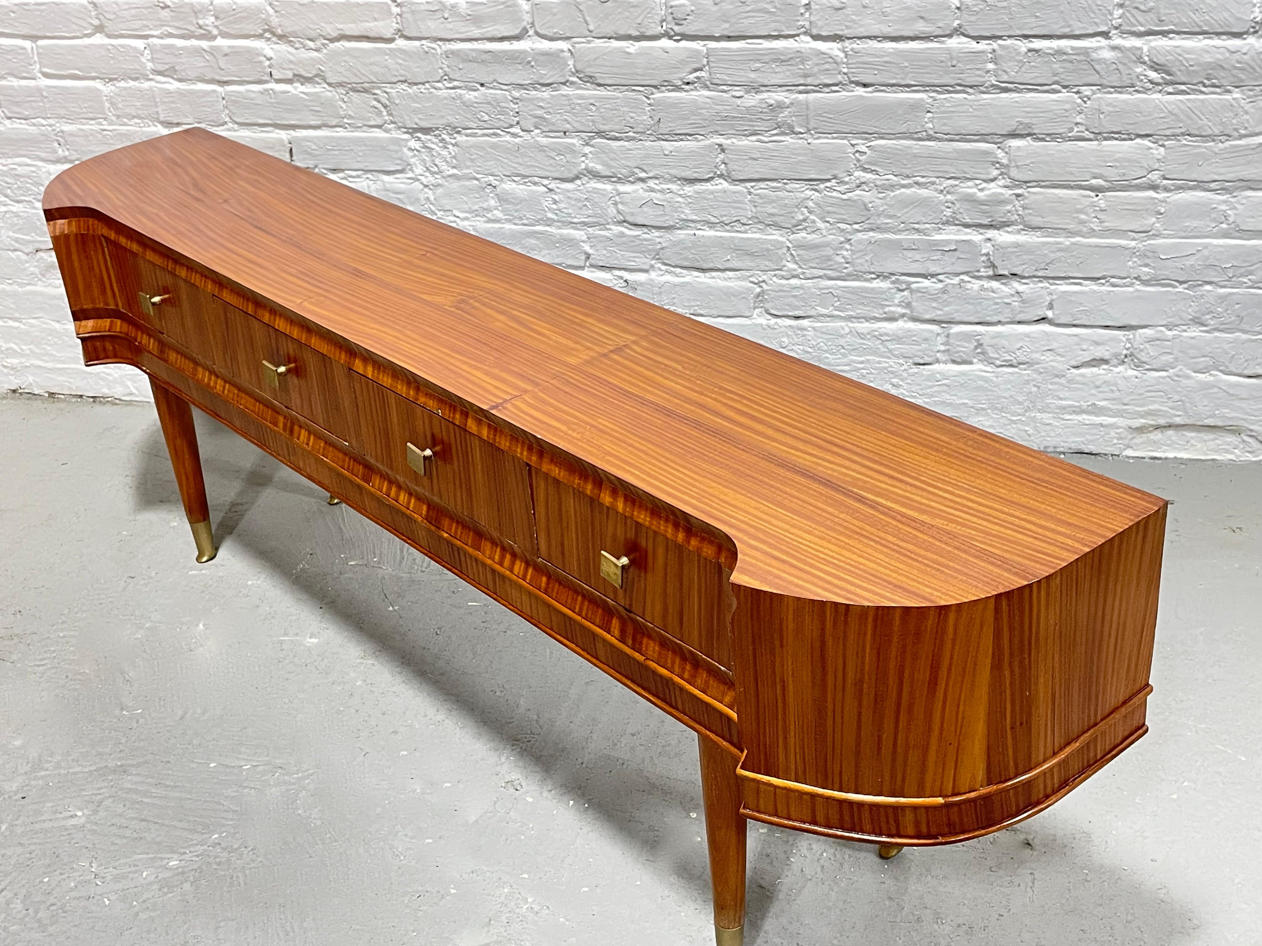 Mid Century MODERN Sapele Wood French CONSOLE, circa 1950s For Sale 9