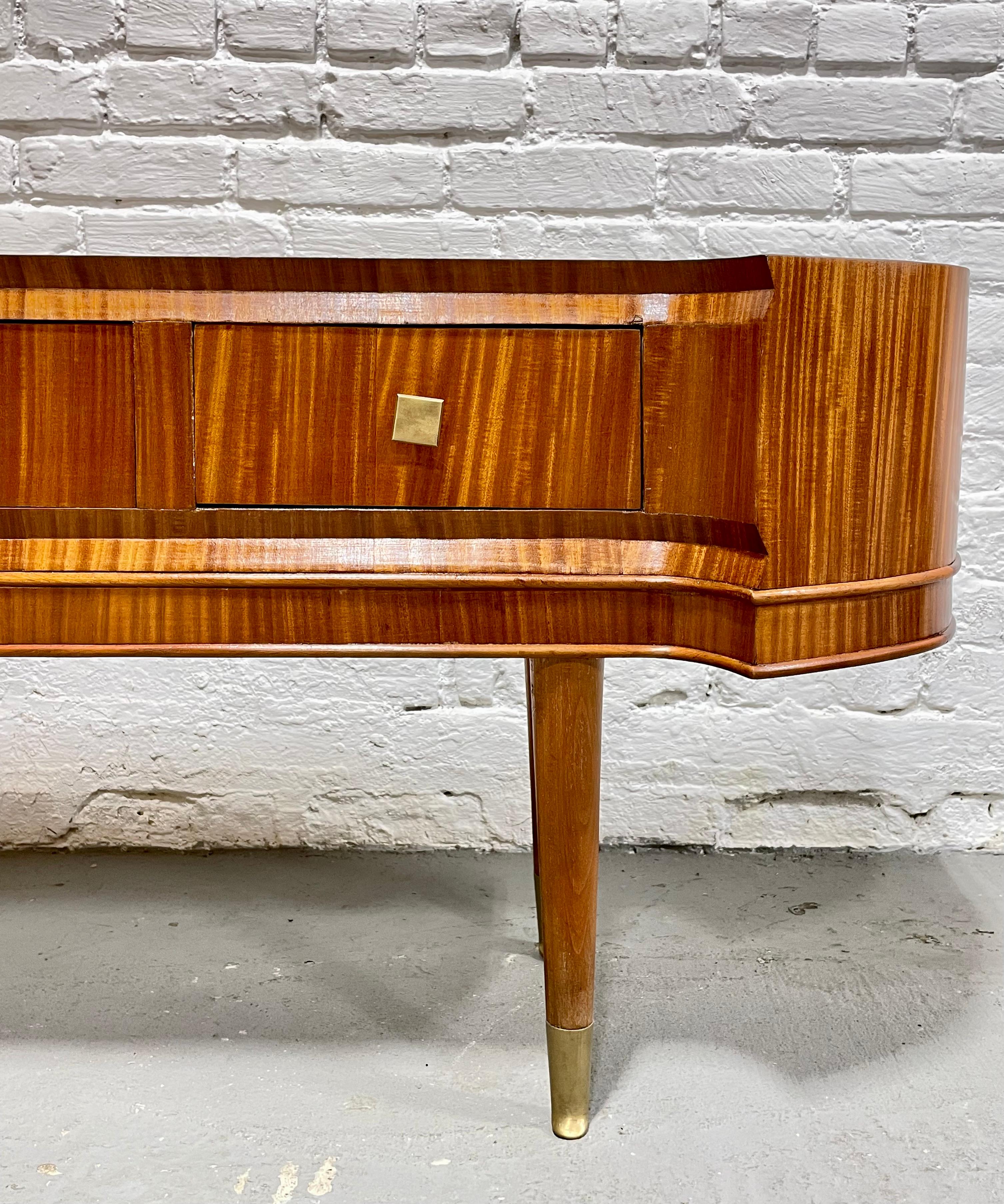 Mid Century MODERN Sapele Wood French CONSOLE, circa 1950s For Sale 1