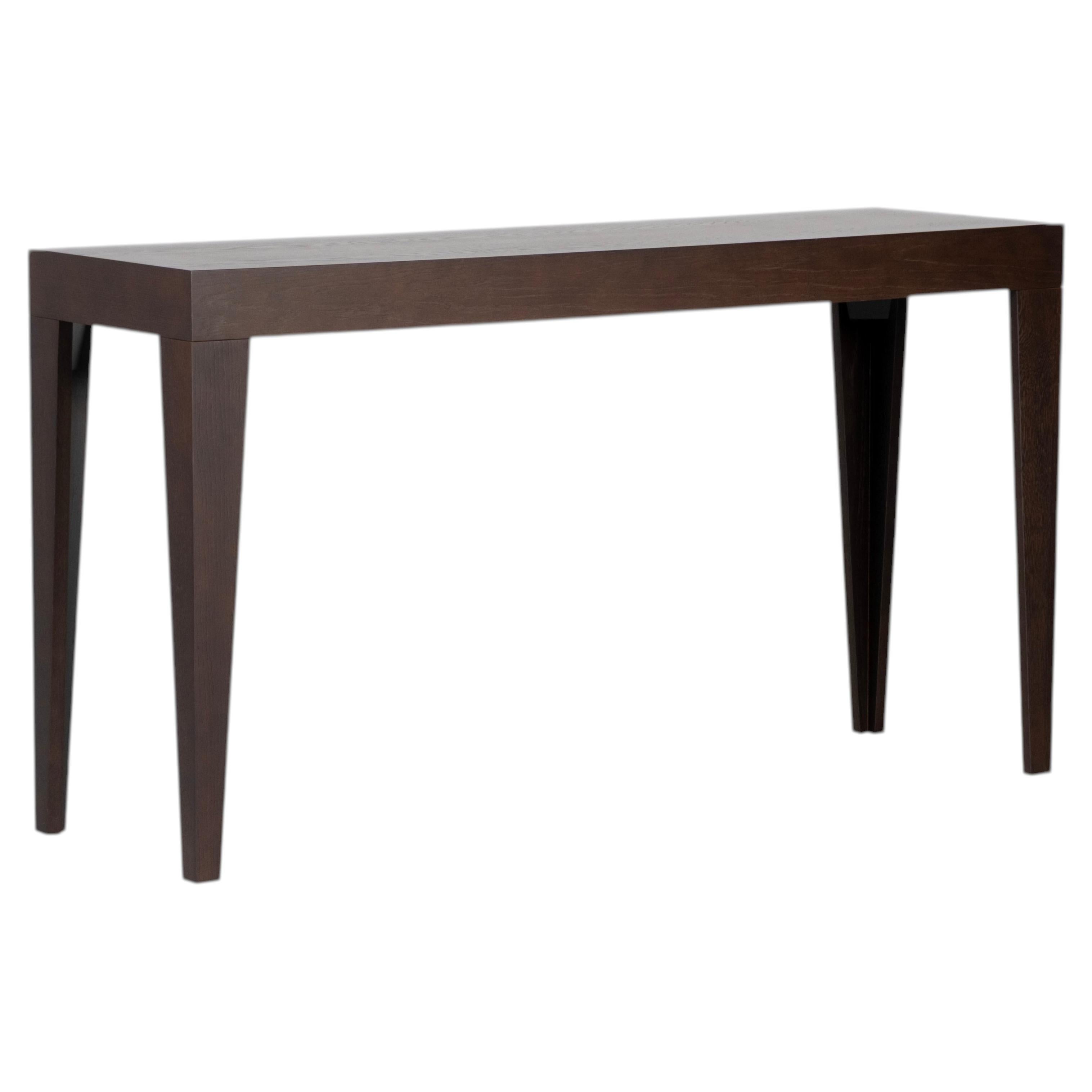 Mid-Century Modern Sassári Dark Brown Oak Console, Handmade by Greenapple For Sale