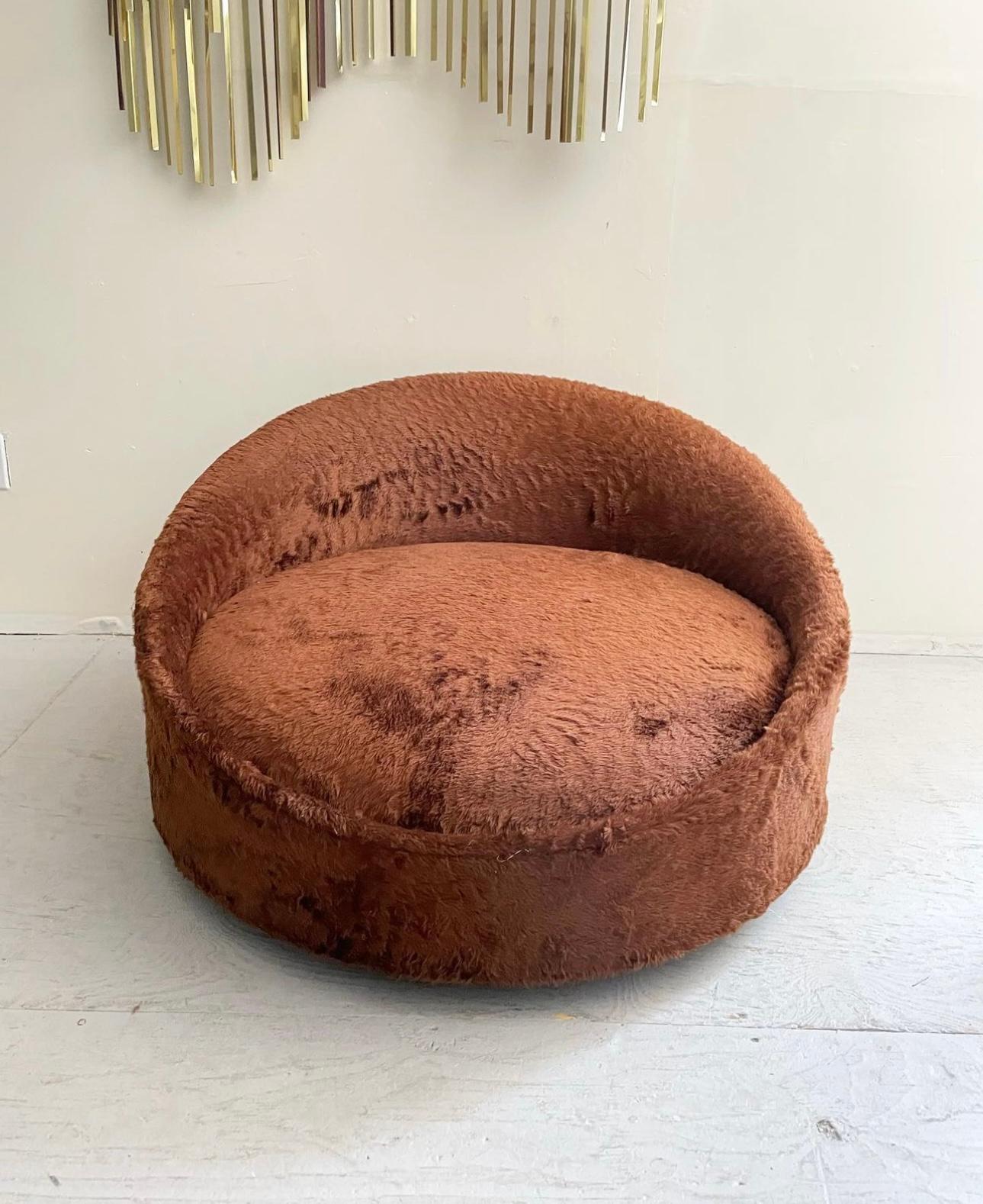 Fur Mid-Century Modern “Satellite” Lounge Chaise Designed by Adrian Pearsall