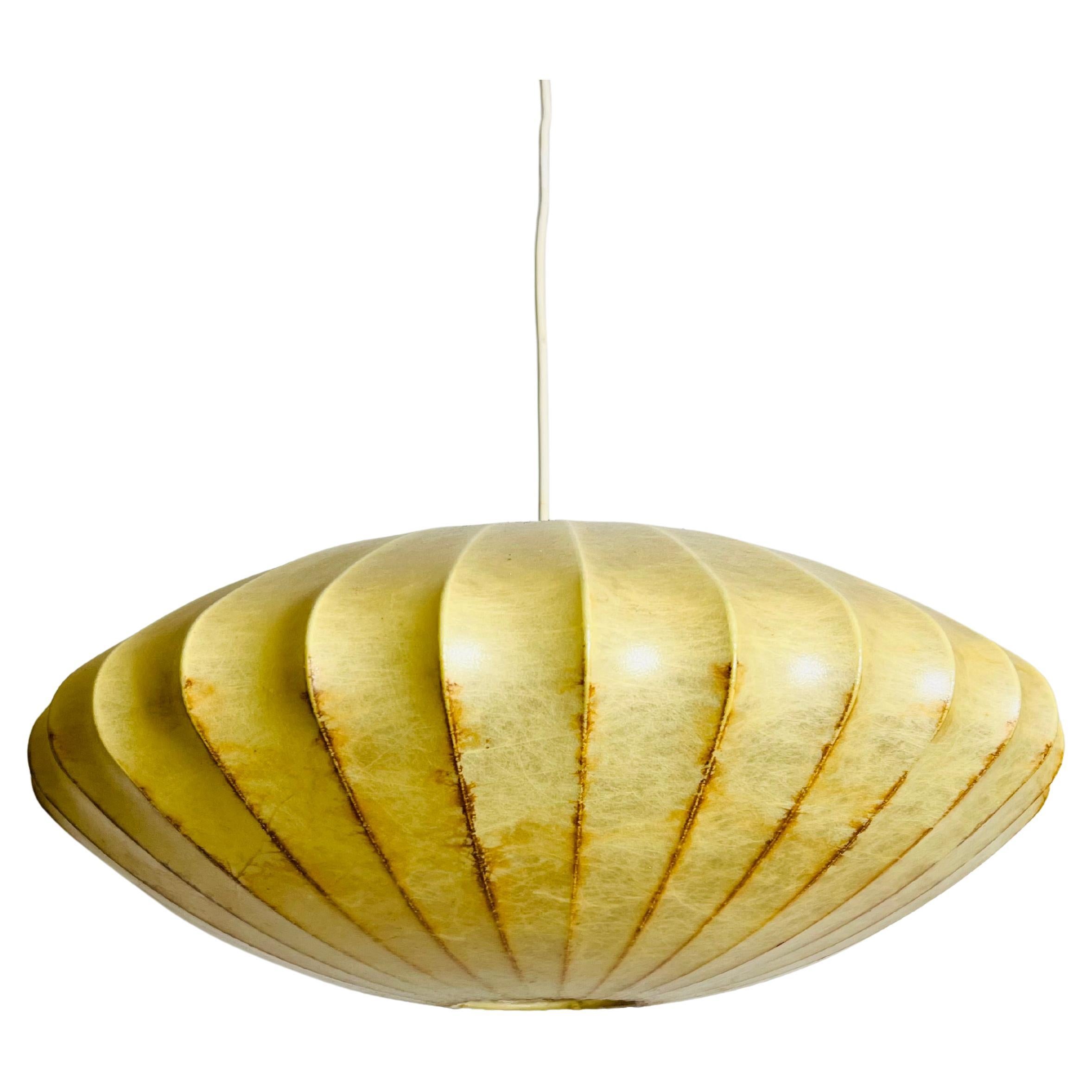 Mid-Century Modern Saucer Cocoon Pendant Lamp, 1960s