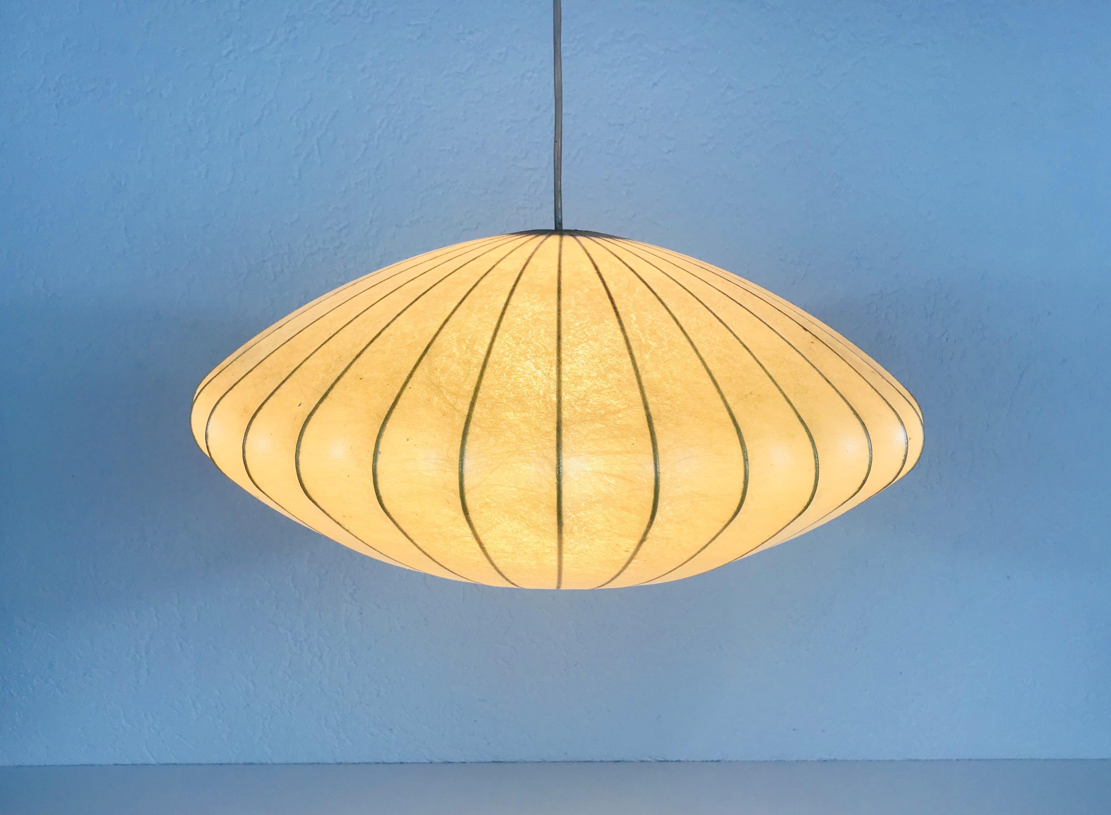 Mid-Century Modern Saucer Cocoon Pendant Lamp by George Nelson, 1960s 3
