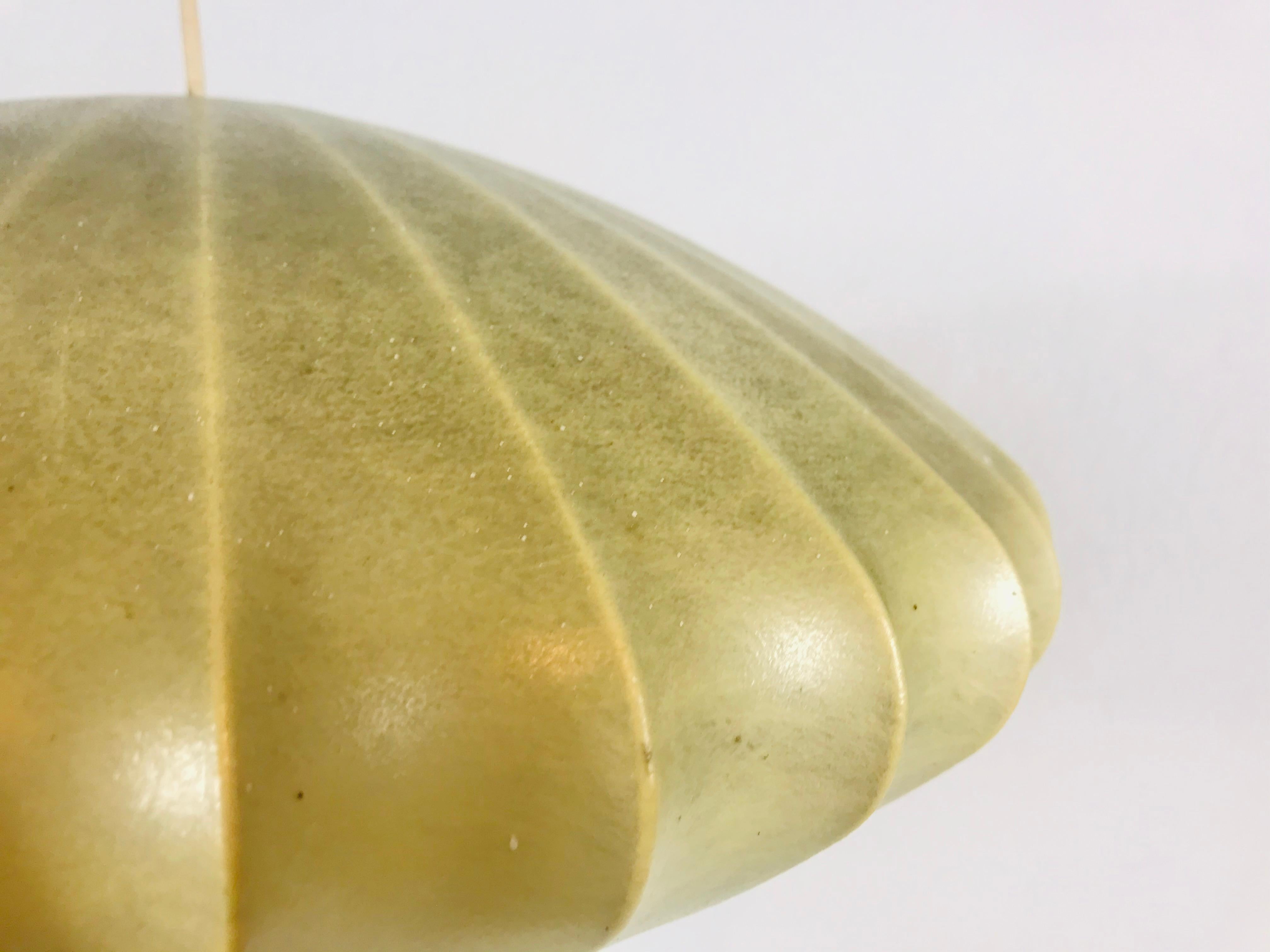 Resin Mid-Century Modern Saucer Cocoon Pendant Lamp by George Nelson, 1960s